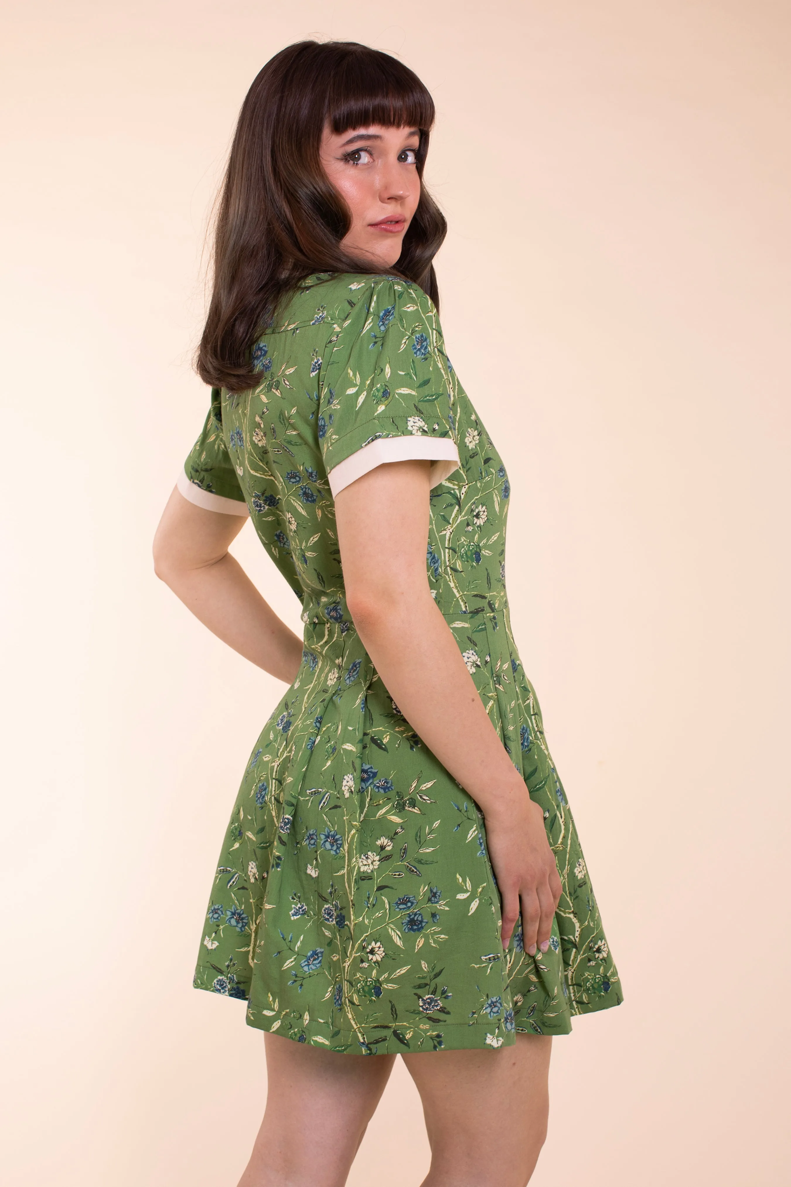 Wallflower Dress - Green Wallpaper sold by Samantha Pleet product image thumbnail 2