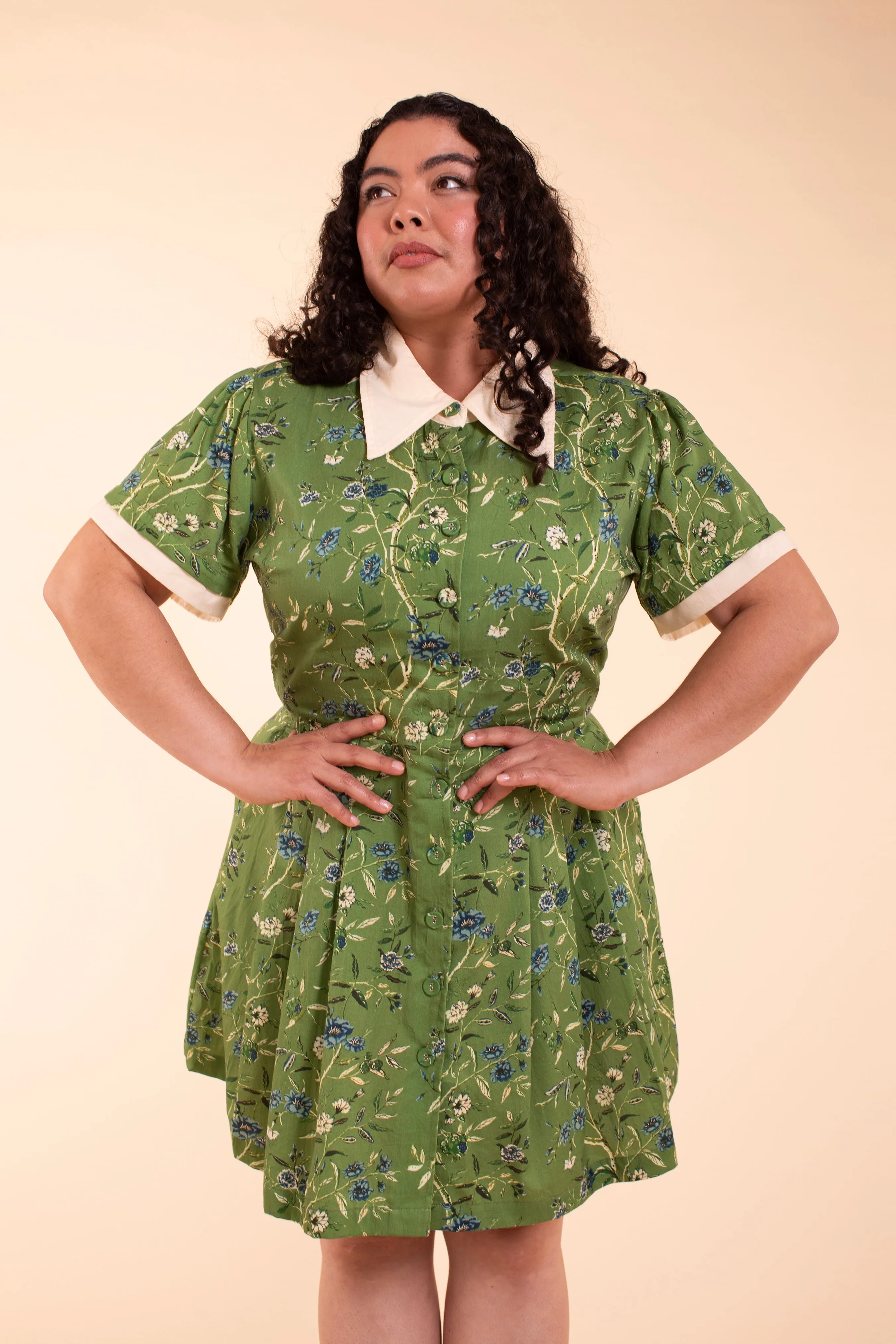 Wallflower Dress - Green Wallpaper sold by Samantha Pleet product image thumbnail 5