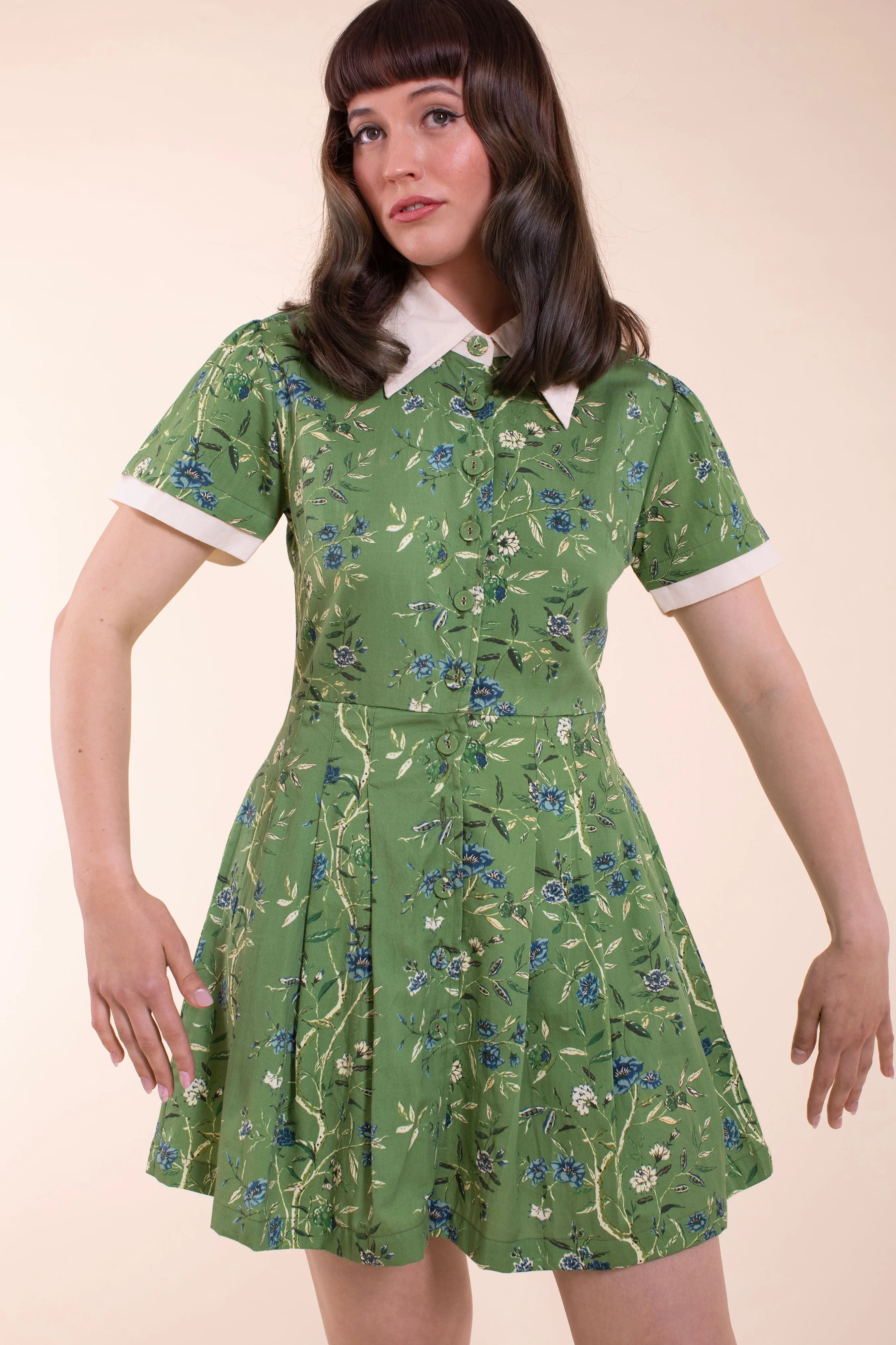Wallflower Dress - Green Wallpaper sold by Samantha Pleet product image thumbnail 4