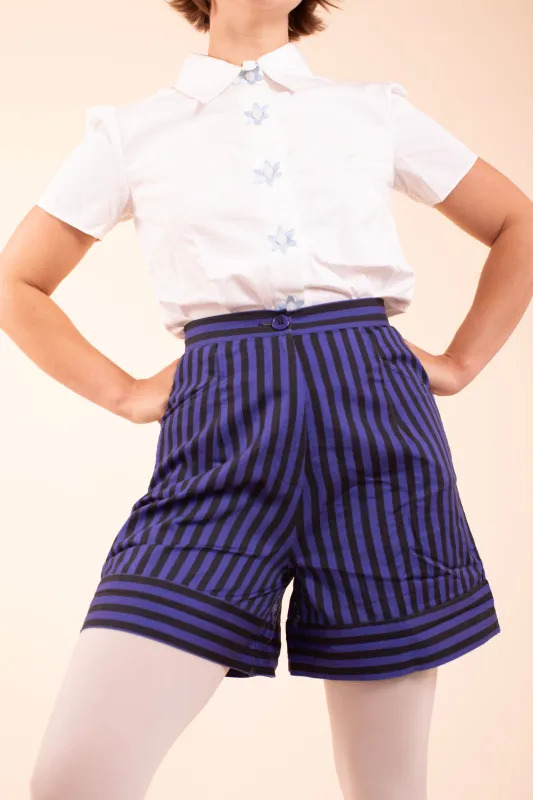Ghost Shorts - Blue Stripe - Sample Sale made by Samantha Pleet
