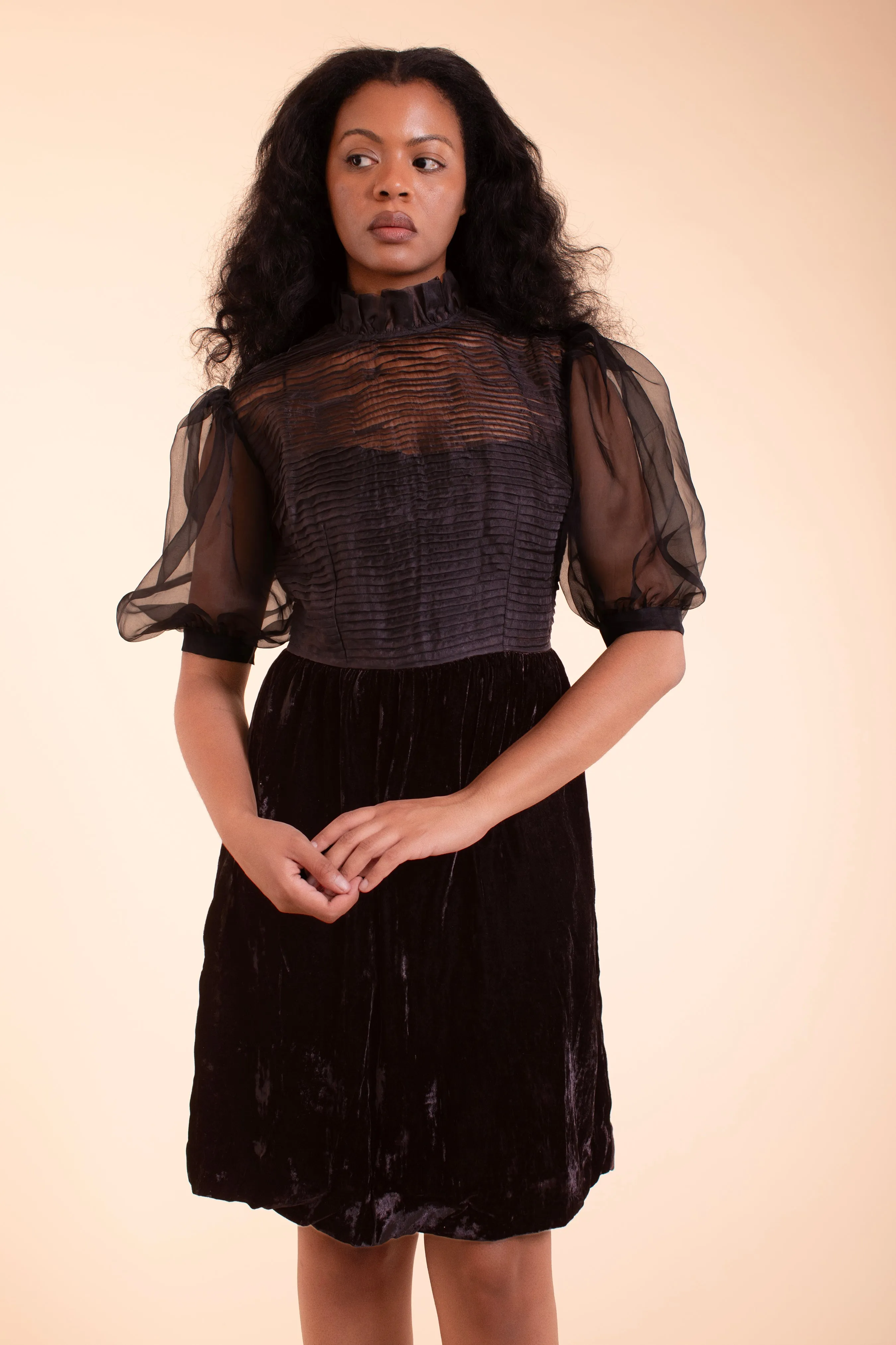 Blythe Dress - HKM - Black Silk Velvet - Sample Sale sold by Samantha Pleet product image thumbnail 3