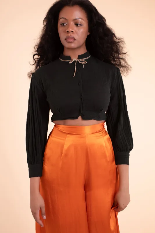 Bow Tie Blouse - HKM - Black made by Samantha Pleet