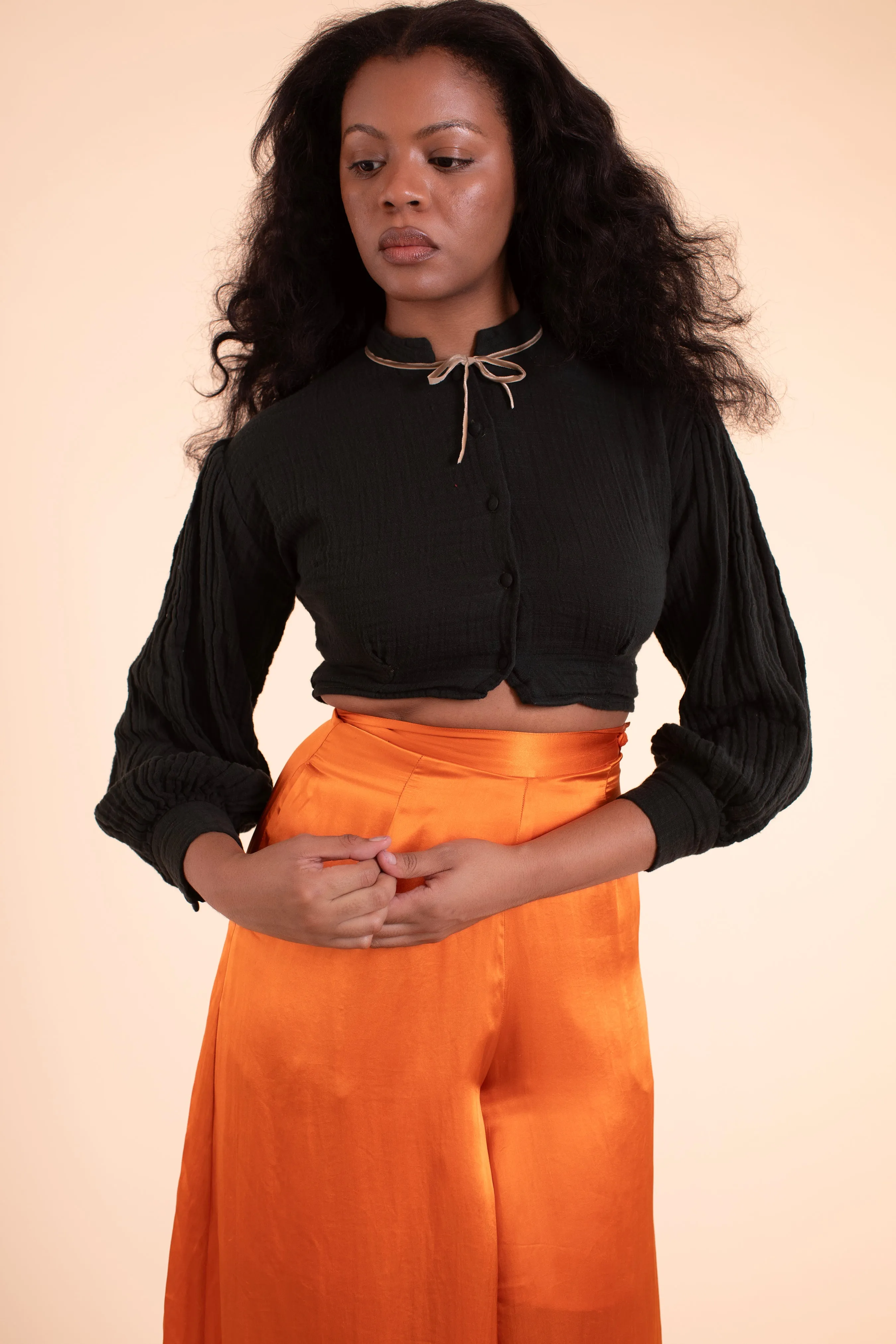 Bow Tie Blouse - HKM - Black sold by Samantha Pleet product image thumbnail 3