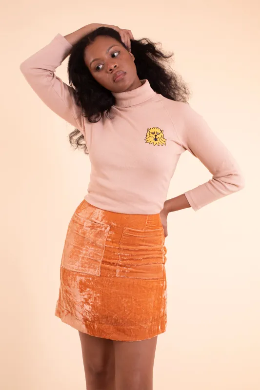 Tudor Skirt - HKM - Mustard Silk Velvet sold by Samantha Pleet