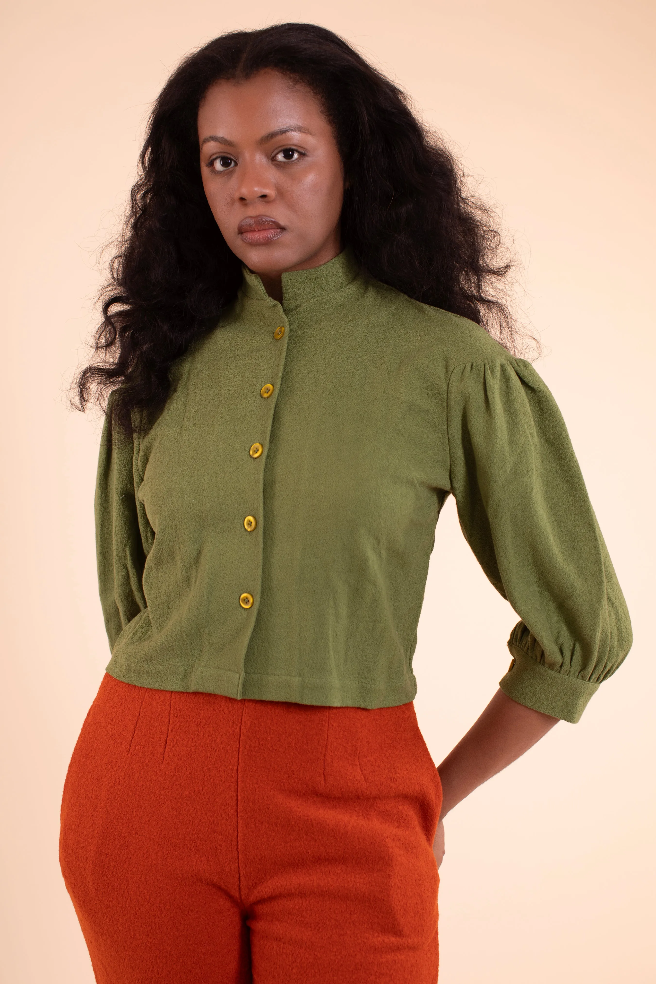 Liddy Blouse - HKM - Green Cotton sold by Samantha Pleet product image thumbnail 2