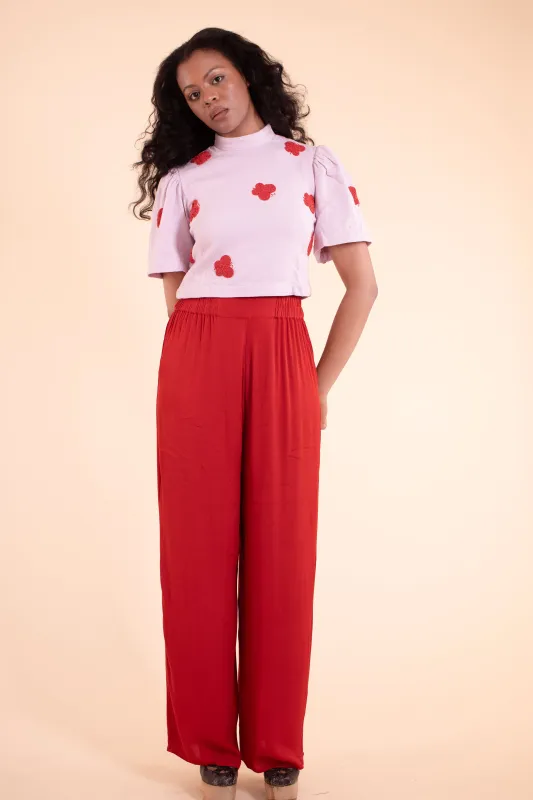 Sophie Pant - HKM - Red Viscose sold by Samantha Pleet