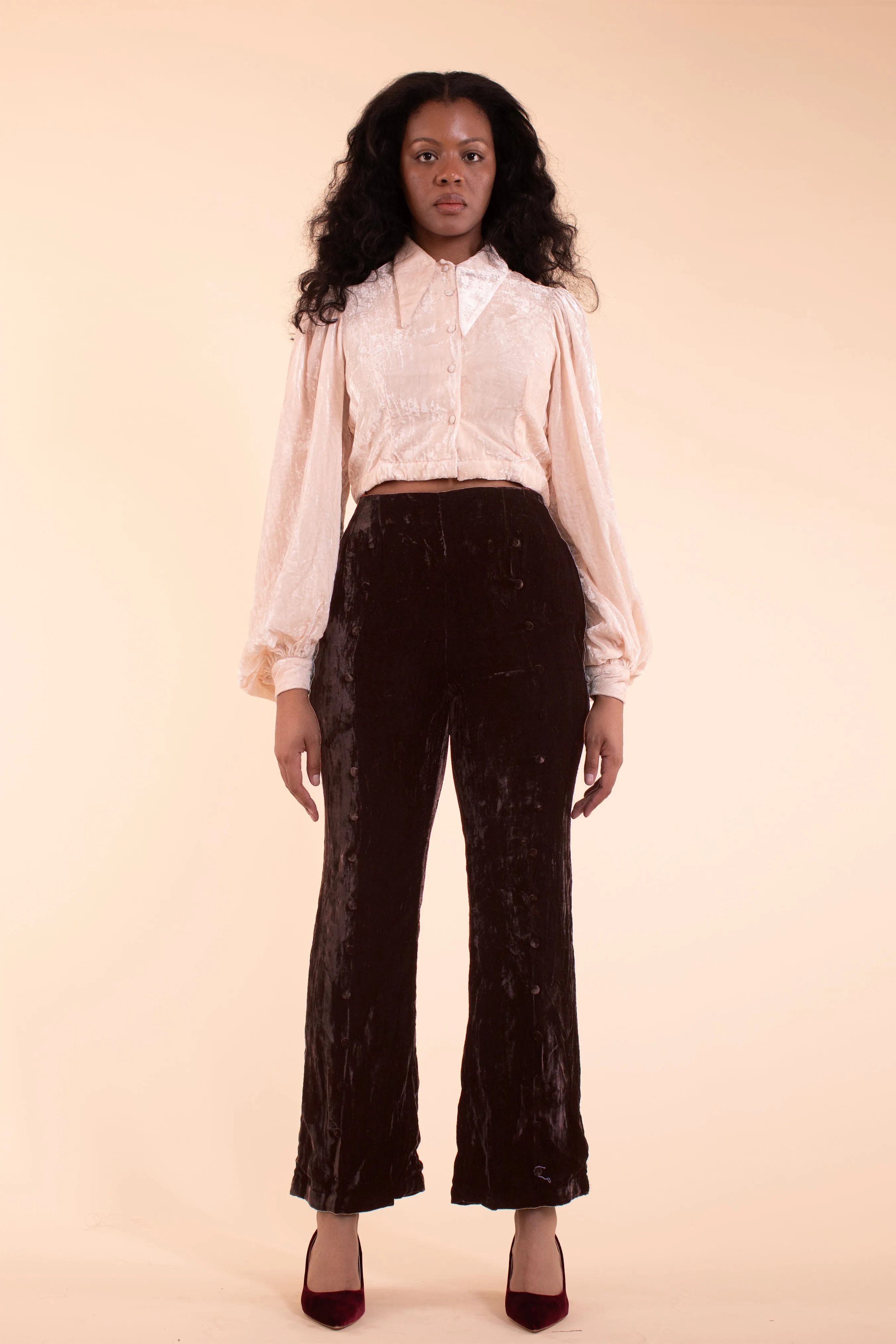 Sophie Blouse - HKM - Blush Silk Velvet sold by Samantha Pleet product image thumbnail 3