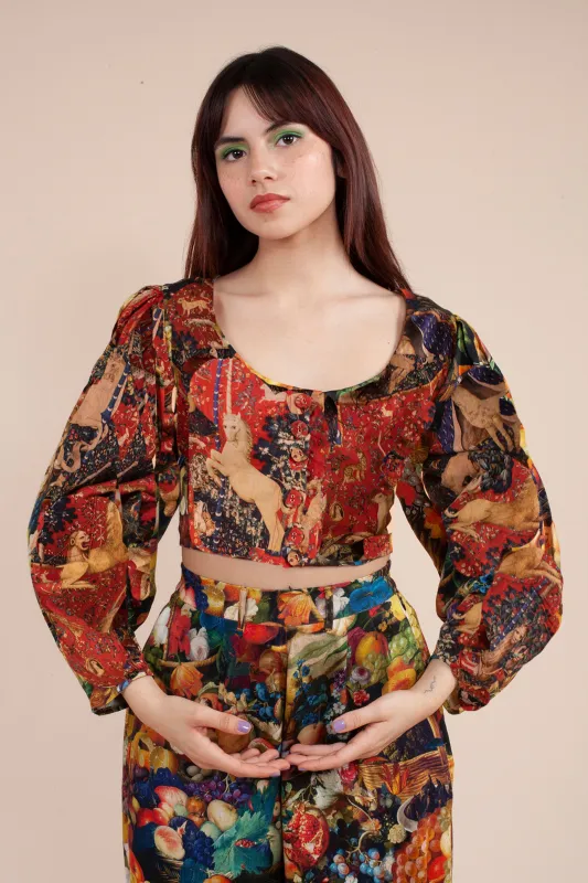 Troubadour Blouse - Red Tapestry PreOrder sold by Samantha Pleet