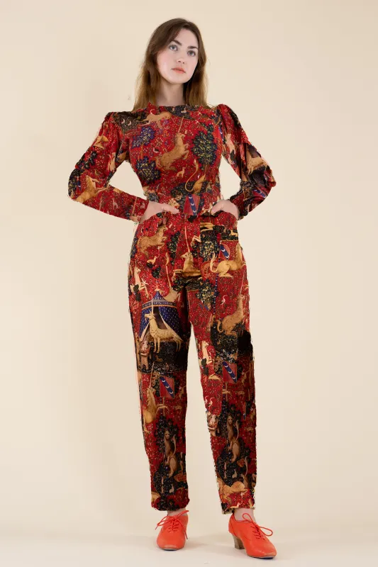 Empress Jumpsuit - Red Tapestry PreOrder made by Samantha Pleet