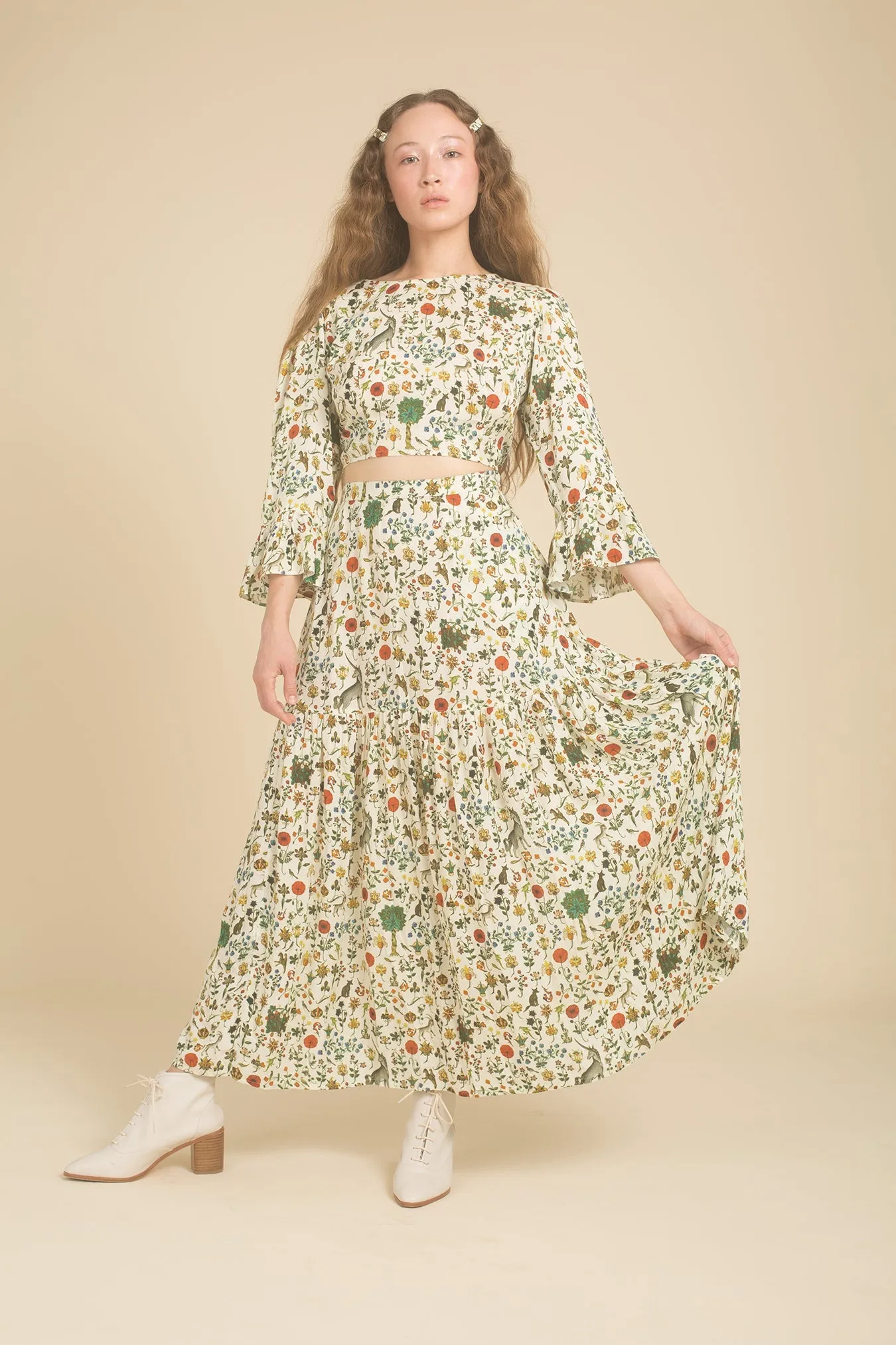 Freda Skirt - Ivory Illuminated sold by Samantha Pleet