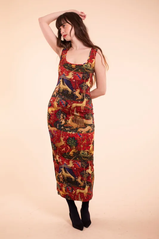 Artemis Dress - Red Tapestry sold by Samantha Pleet