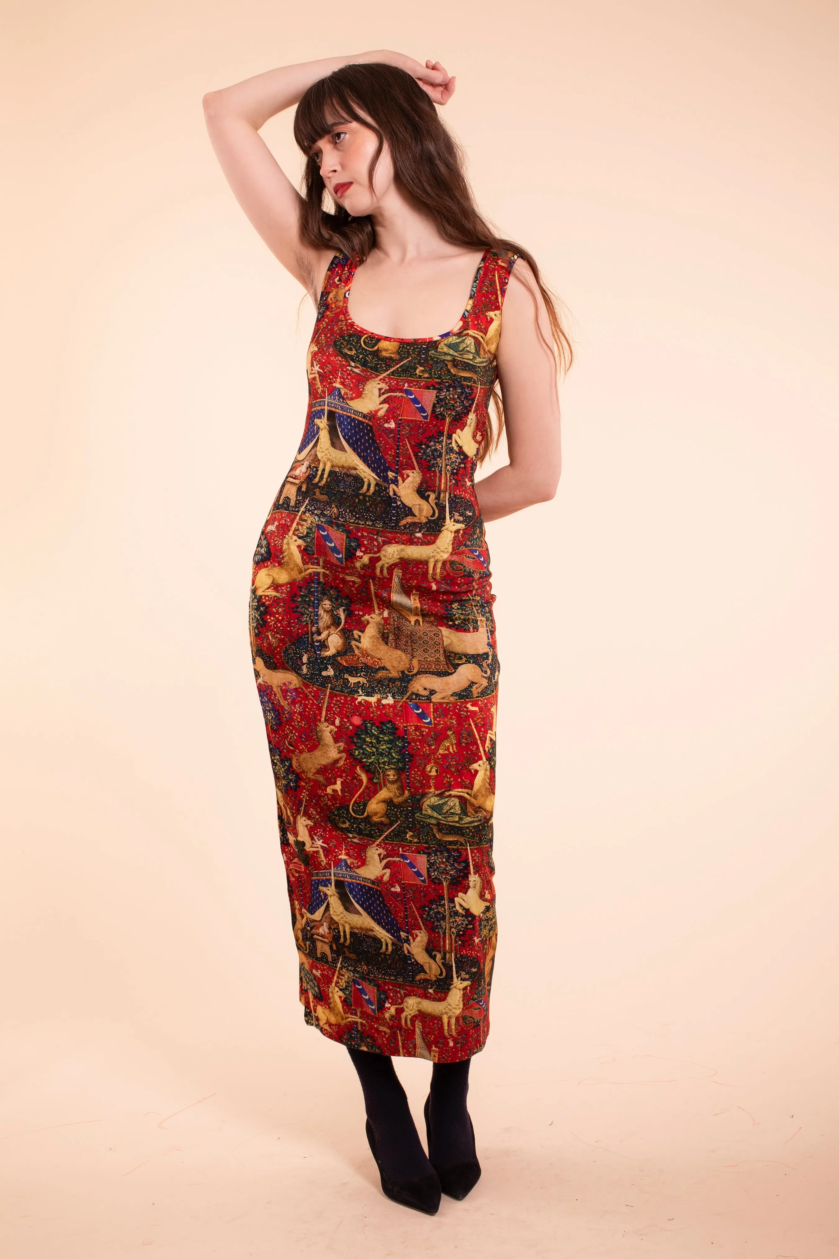 Artemis Dress - Red Tapestry sold by Samantha Pleet