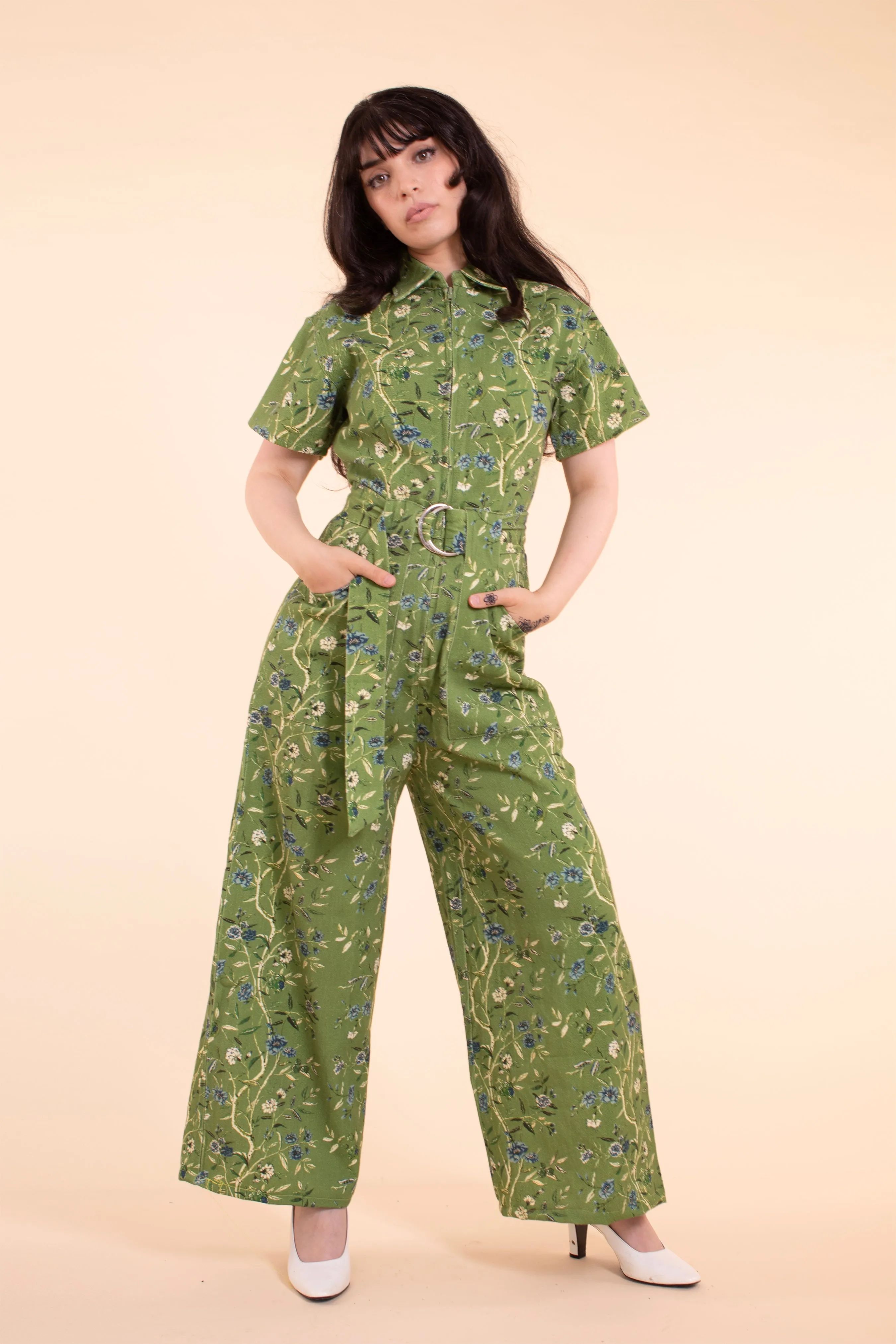 Wallflower Jumpsuit - Green Wallpaper sold by Samantha Pleet product image thumbnail 3