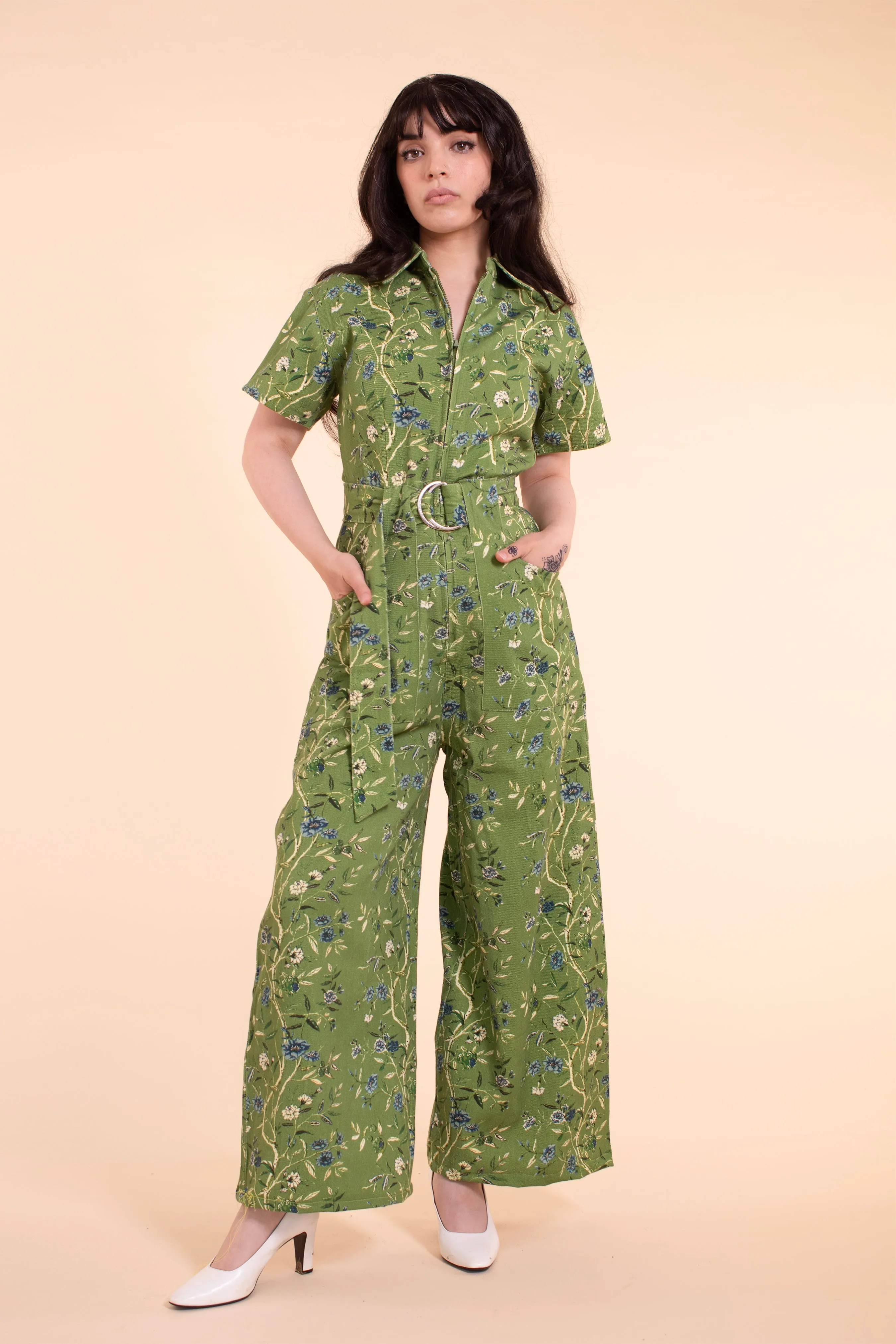 Wallflower Jumpsuit - Green Wallpaper sold by Samantha Pleet