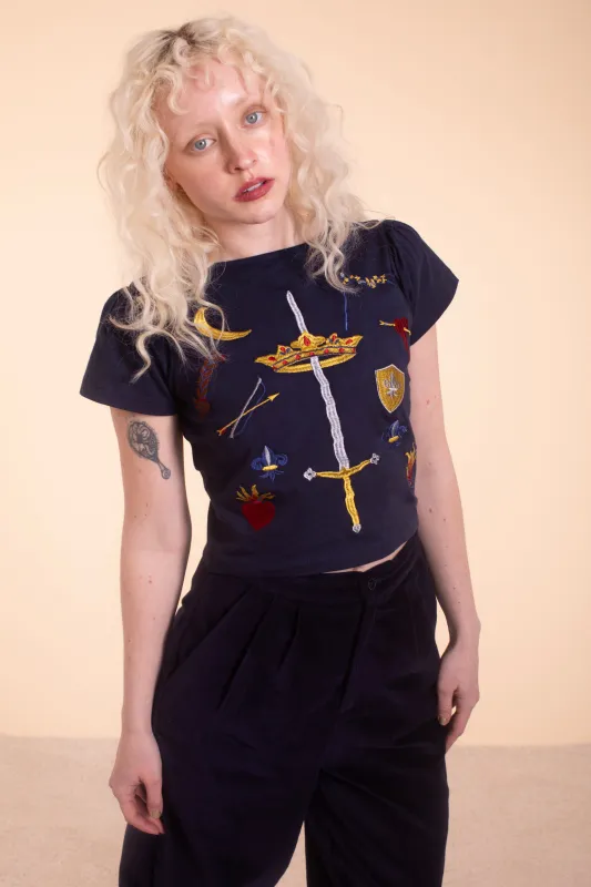 Coat of Arms Tee Shirt - JoA Embroidery made by Samantha Pleet