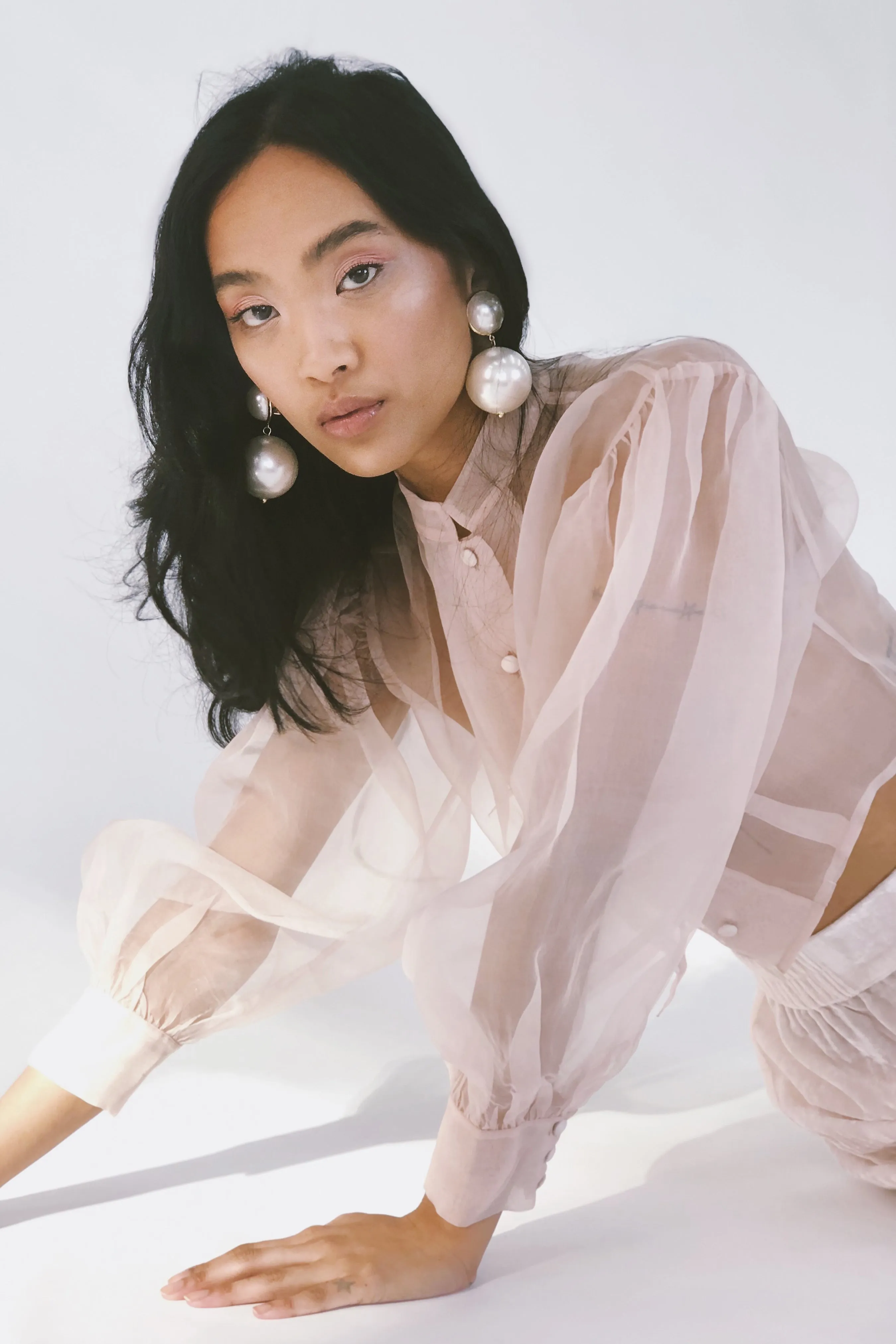 Helen Blouse - HKM - Blush sold by Samantha Pleet