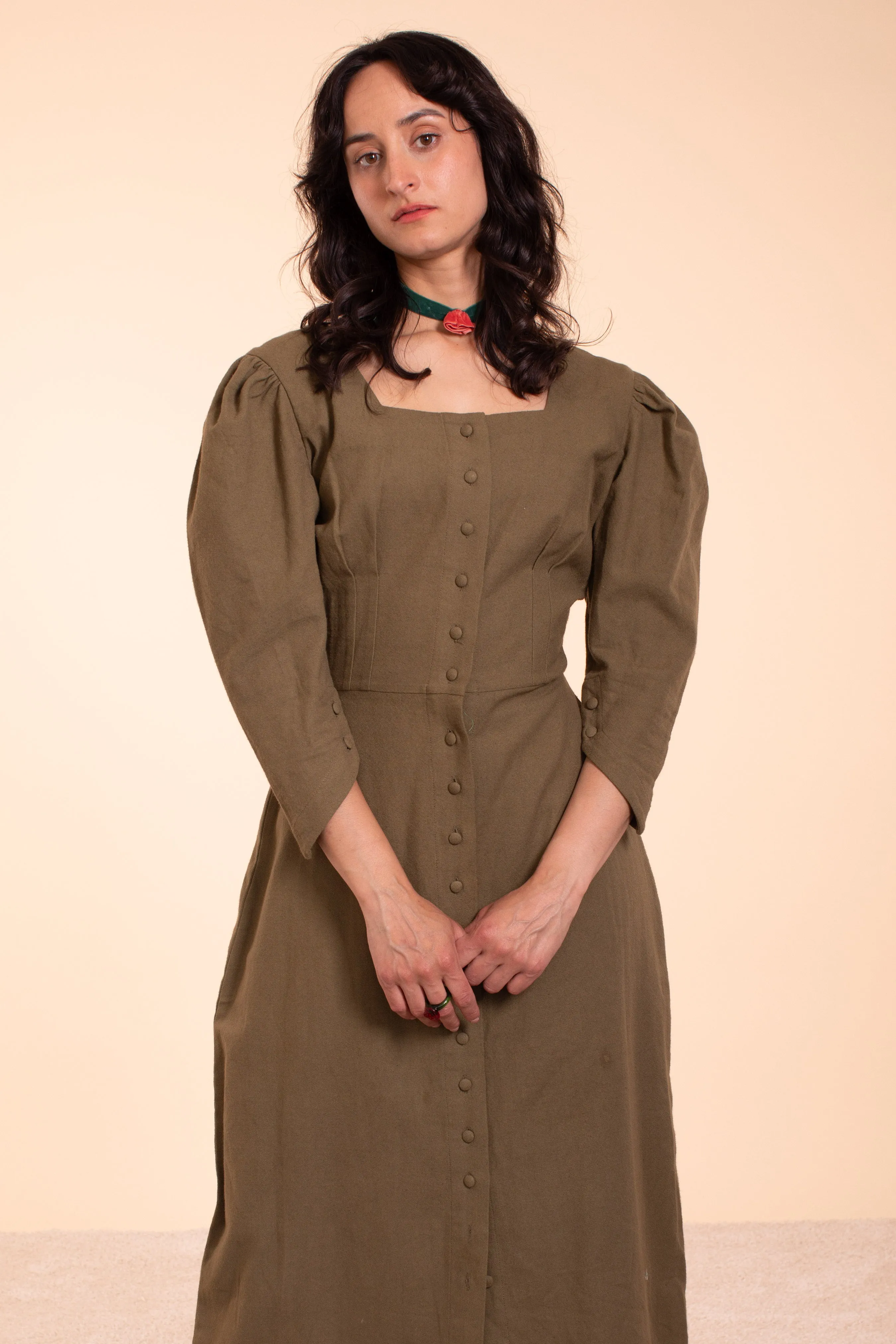 Adèle Dress - HKM - Olive sold by Samantha Pleet product image thumbnail 3
