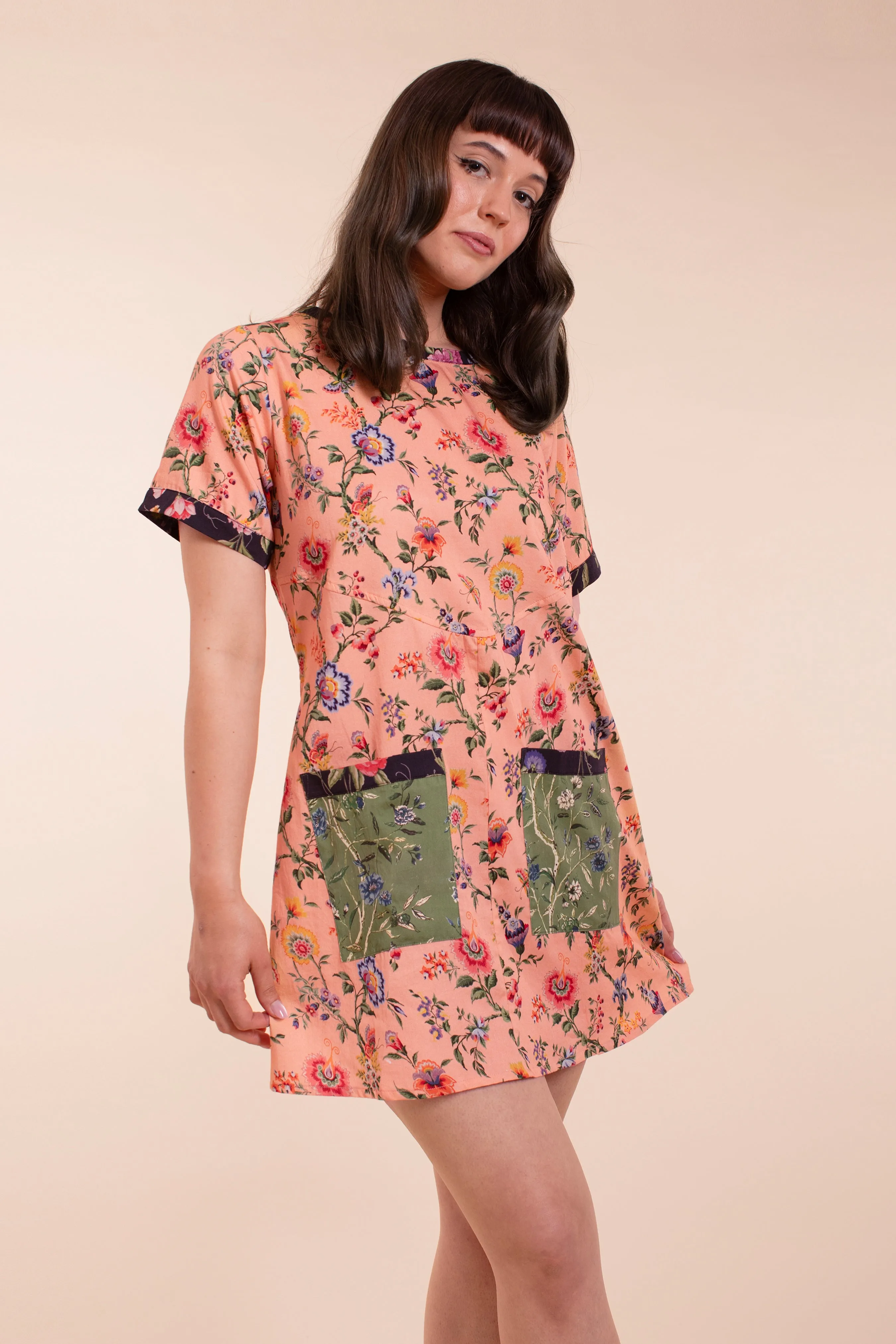 Beacon Dress - Pink Wallpaper Print sold by Samantha Pleet