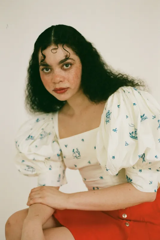 Zou Zou Blouse - Delft Embroidery made by Samantha Pleet