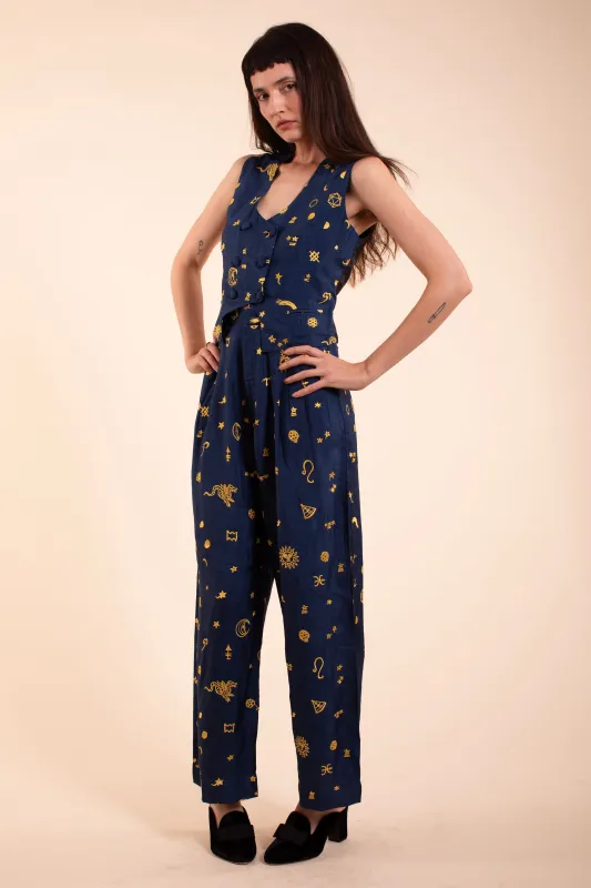 Oracle Trouser - Stargazer Embroidery - Sample Sale made by Samantha Pleet
