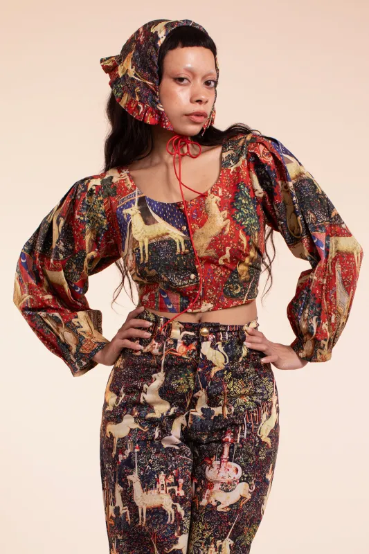 Troubadour Blouse - Red Tapestry made by Samantha Pleet
