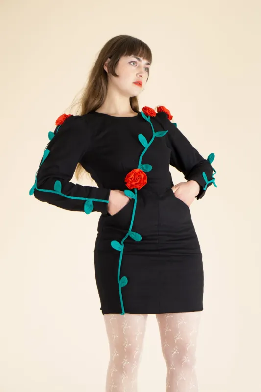 Persephone Mini Dress - Black made by Samantha Pleet