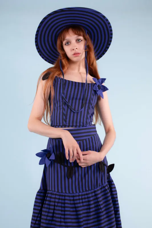 Vortex Hat - Indigo/Black Stripe sold by Samantha Pleet