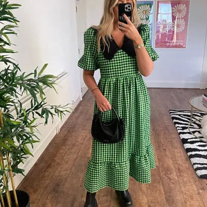 Bertie Dress - Lime Midi STOCK sold by Molby the Label