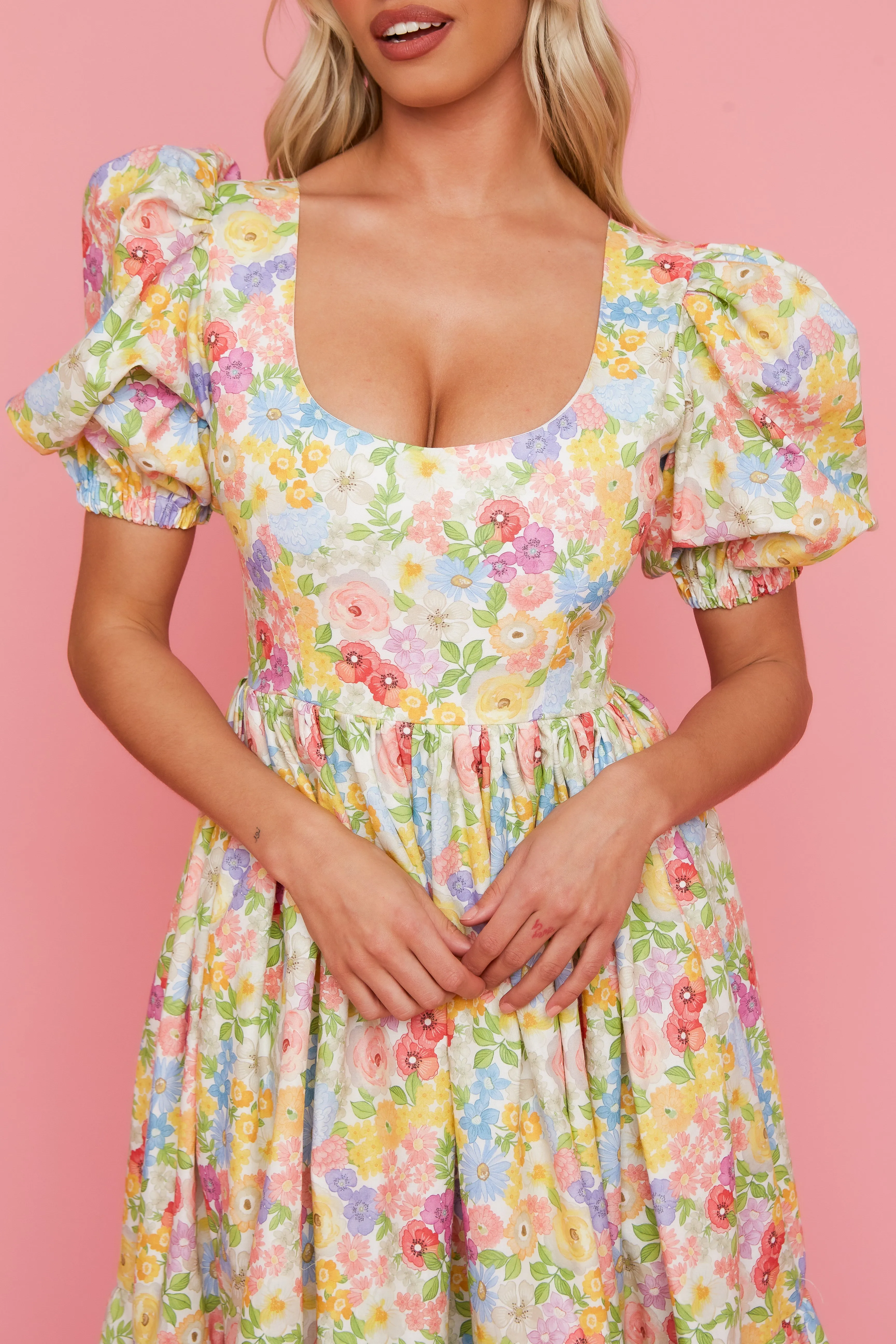 Whitney Dress - White Garden Floral sold by Molby the Label product image thumbnail 2