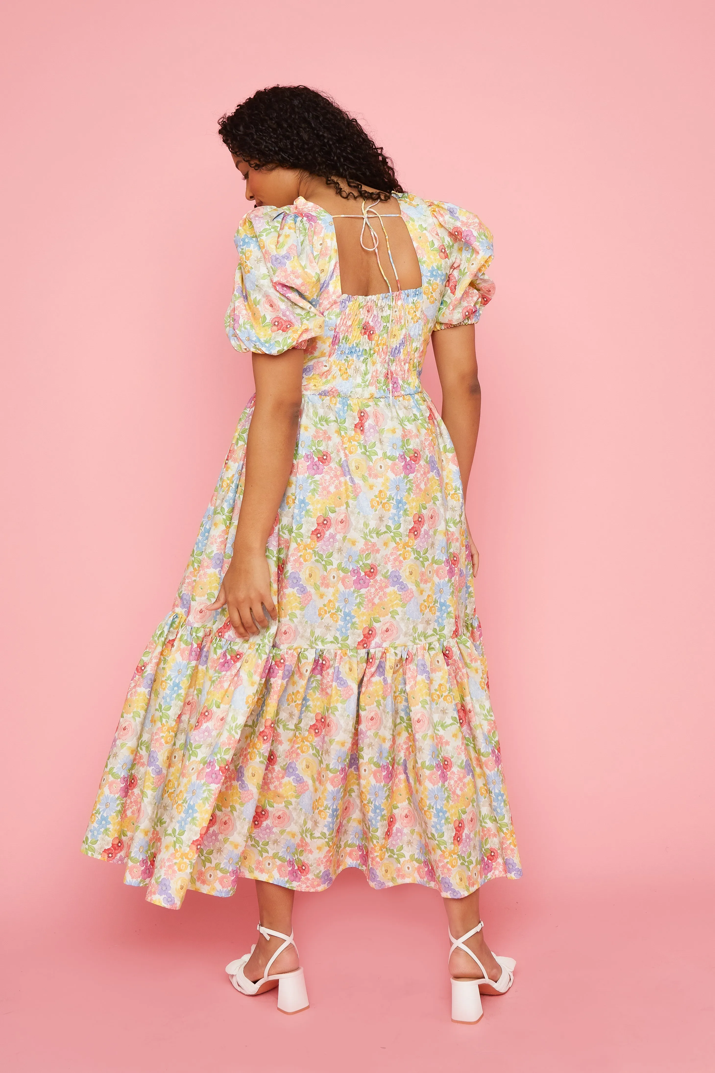 Whitney Dress - White Garden Floral sold by Molby the Label product image thumbnail 5