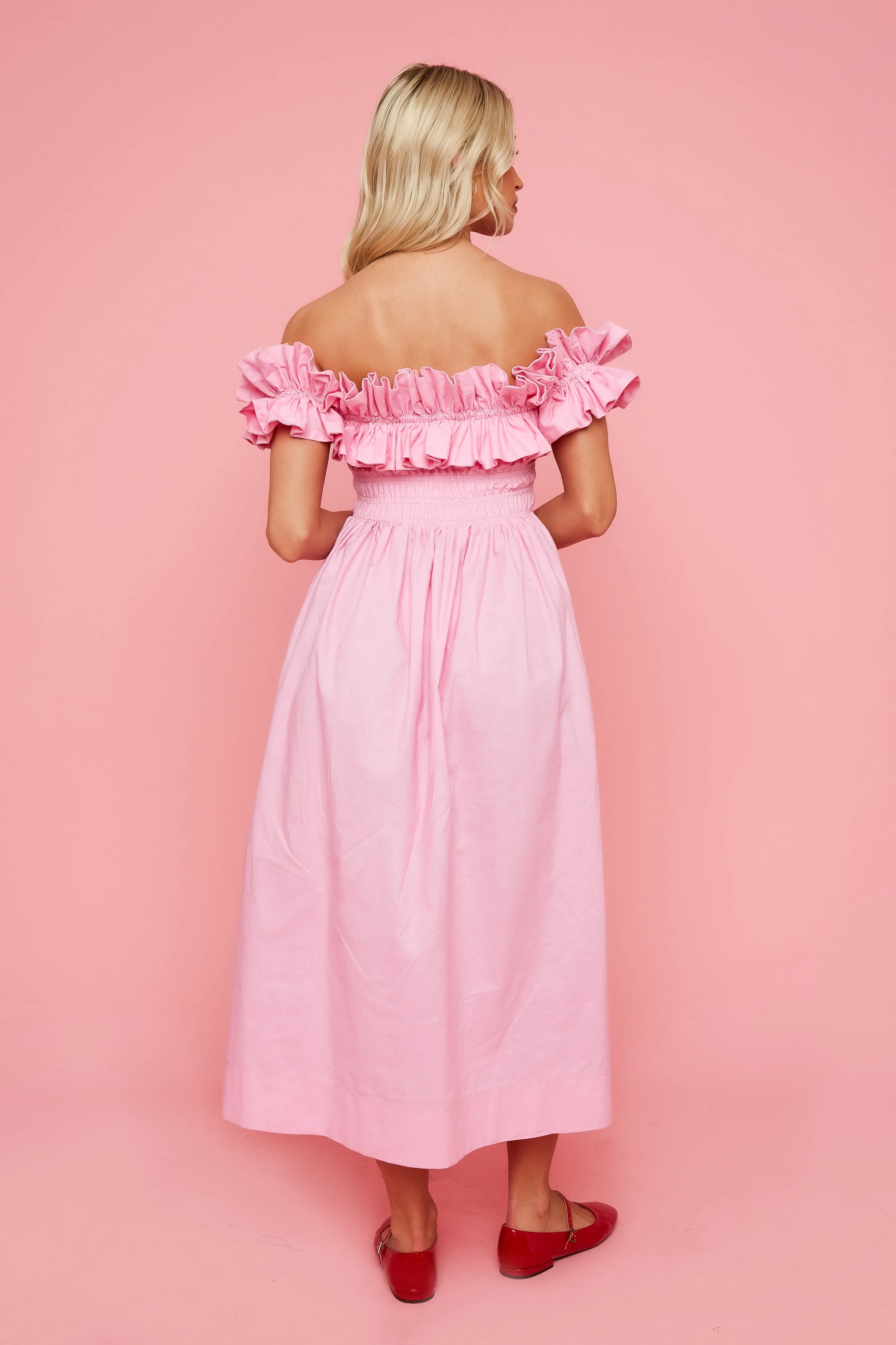 Sofia Dress - Pink Linen sold by Molby the Label product image thumbnail 5