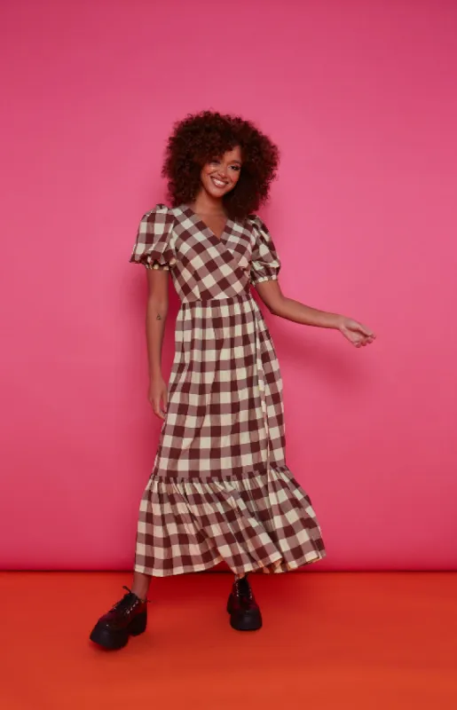 Wilma - Brown Checkerboard STOCK sold by Molby the Label