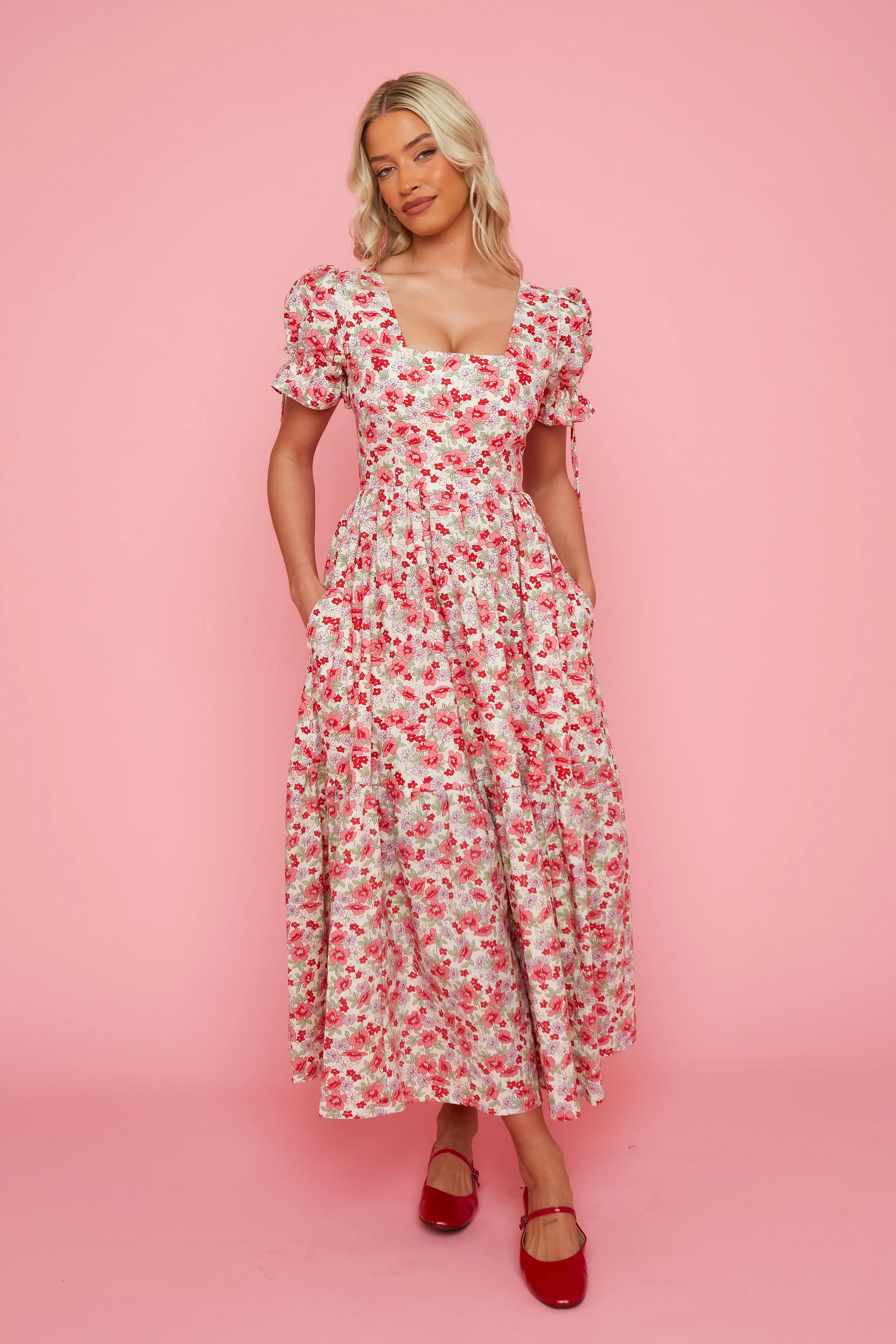 Delilah Dress - Pink Floral STOCK sold by Molby the Label