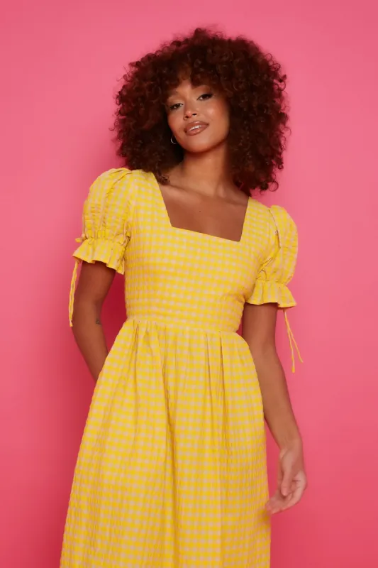 Delilah - Yellow Gingham STOCK sold by Molby the Label