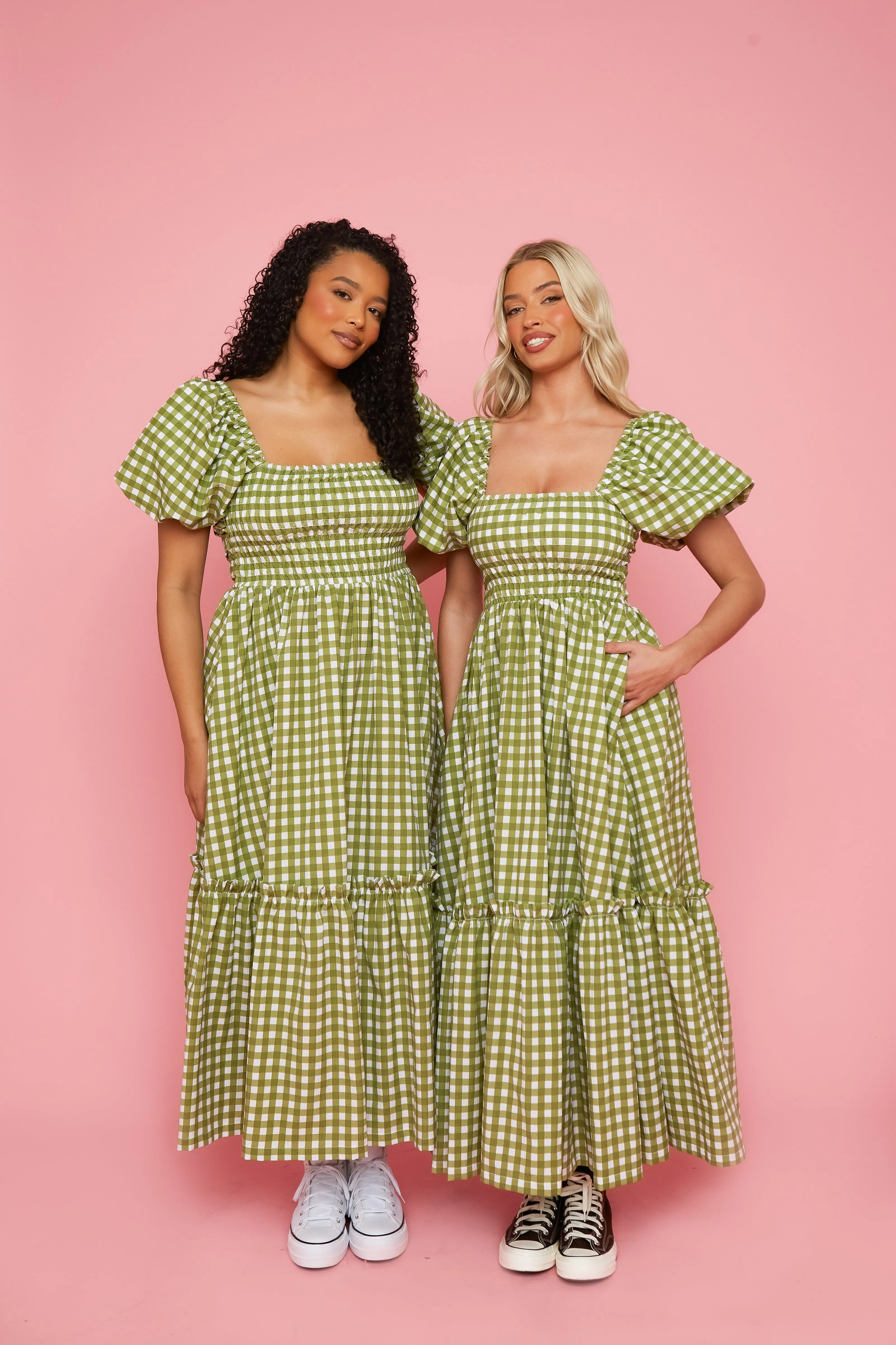 Olive Dress - Green Gingham sold by Molby the Label product image thumbnail 4