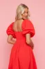 Mandy Dress - Red Seersucker STOCK sold by Molby the Label