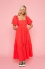 Mandy Dress - Red Seersucker STOCK sold by Molby the Label