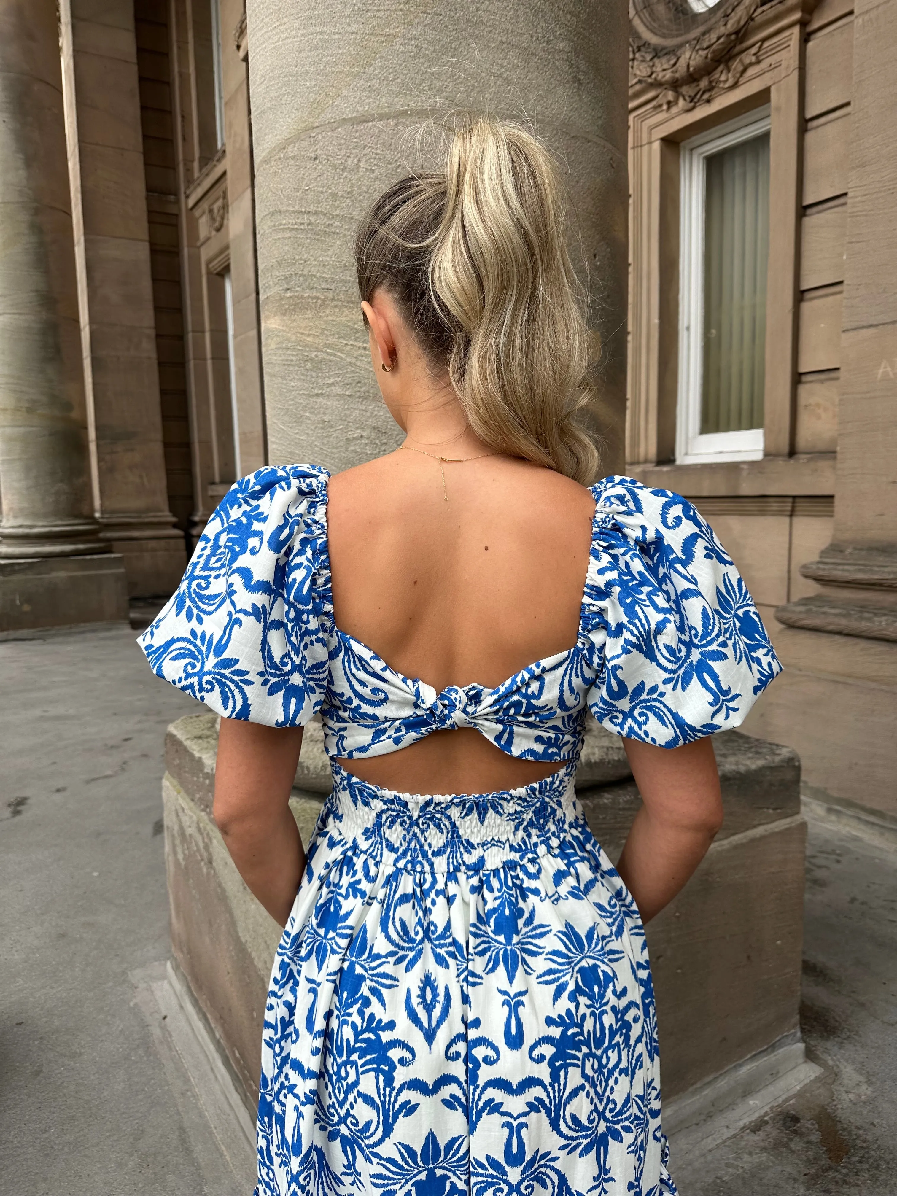 Olive Dress - Blue Baroque Print sold by Molby the Label product image thumbnail 2