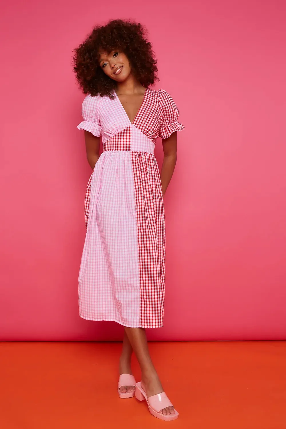 Tilda Dress - Pink and Red sold by Molby the Label
