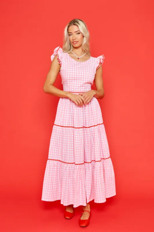Dorothy Dress - Pink Gingham STOCK sold by Molby the Label