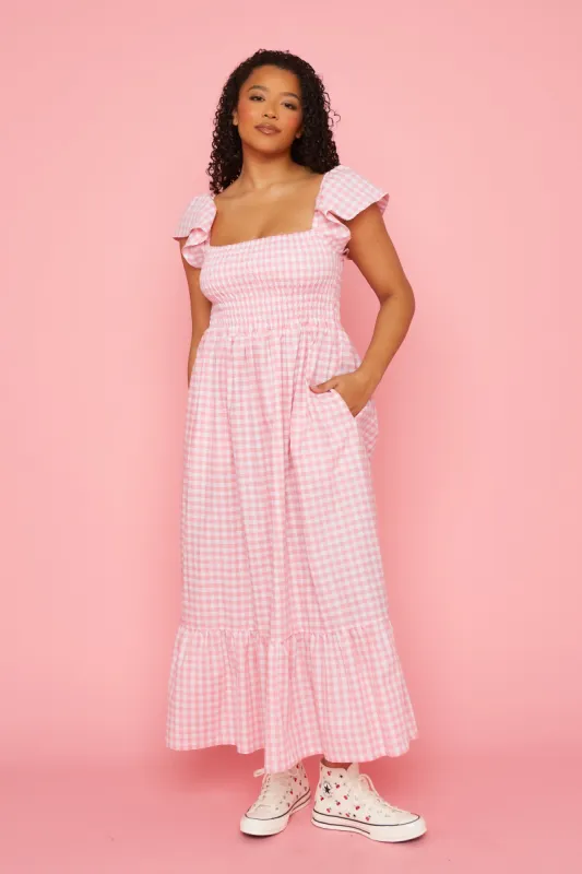 Nancy Dress - Pink Gingham sold by Molby the Label