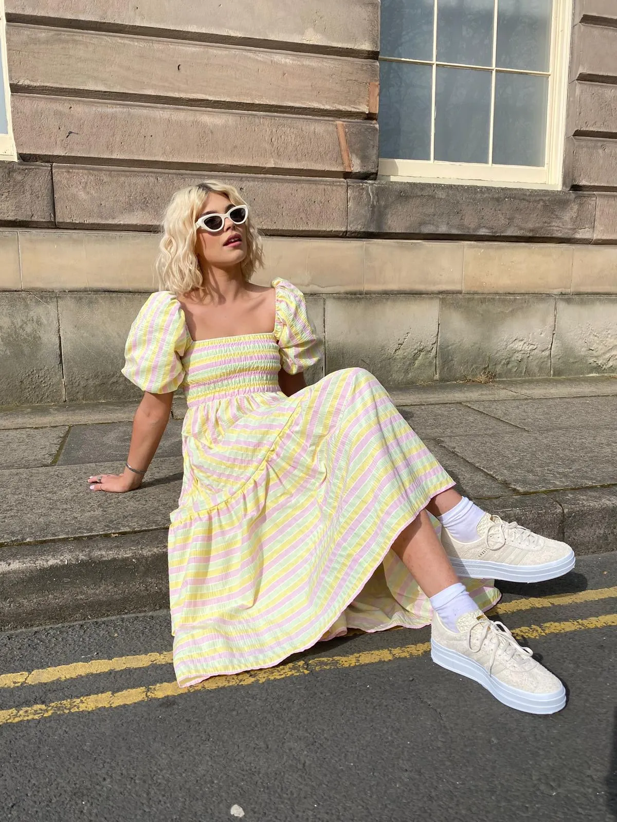 Olive Dress - Pastel Stripe Seersucker STOCK sold by Molby the Label product image thumbnail 5