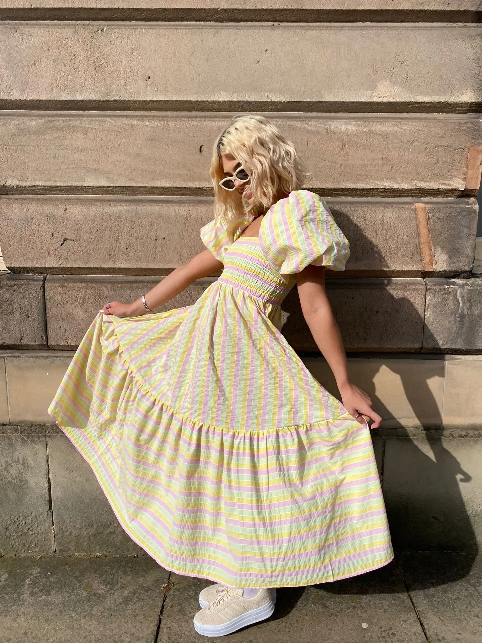 Olive Dress - Pastel Stripe Seersucker STOCK sold by Molby the Label product image thumbnail 4