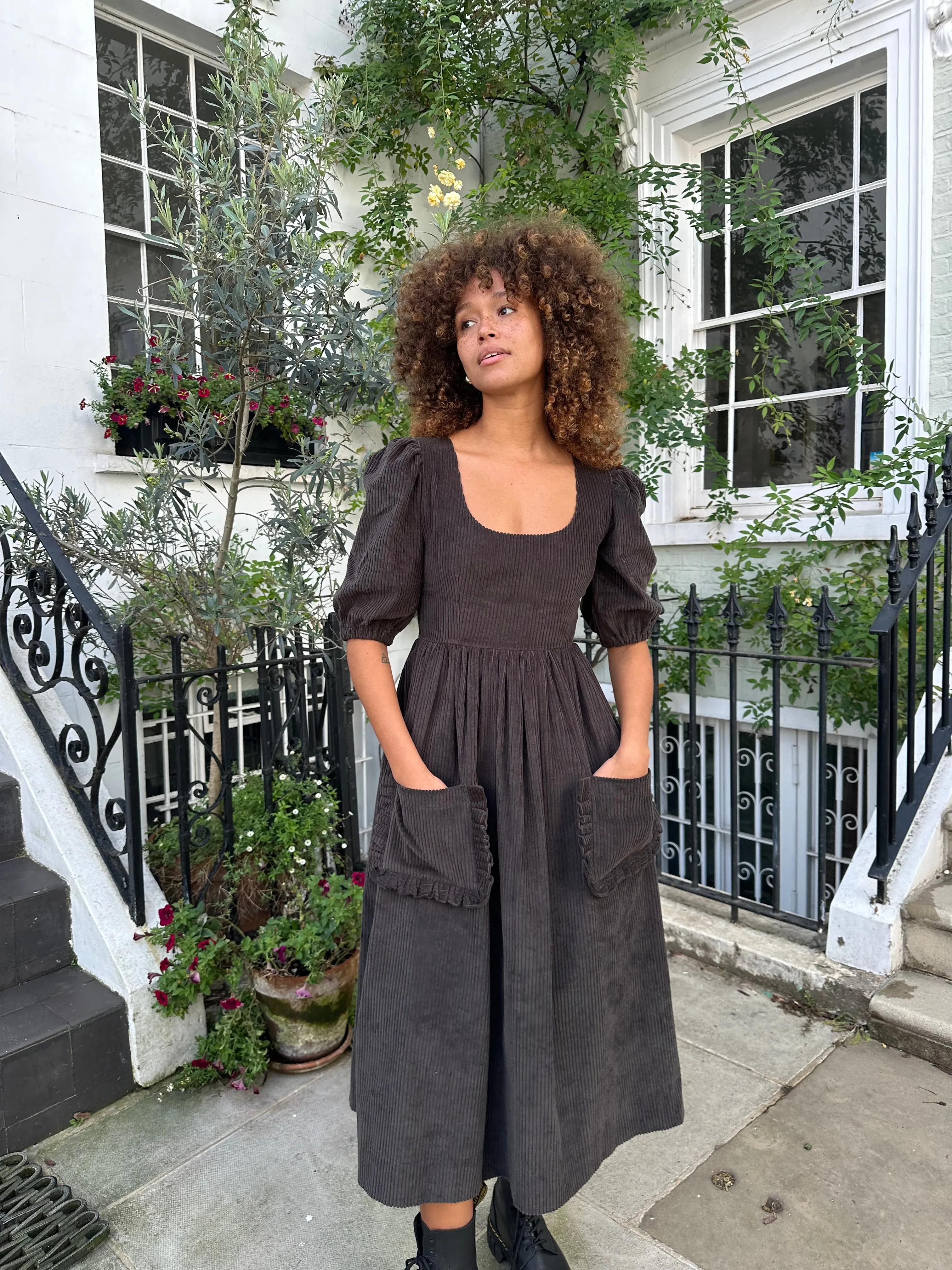 Minnie Dress - Brown Corduroy sold by Molby the Label