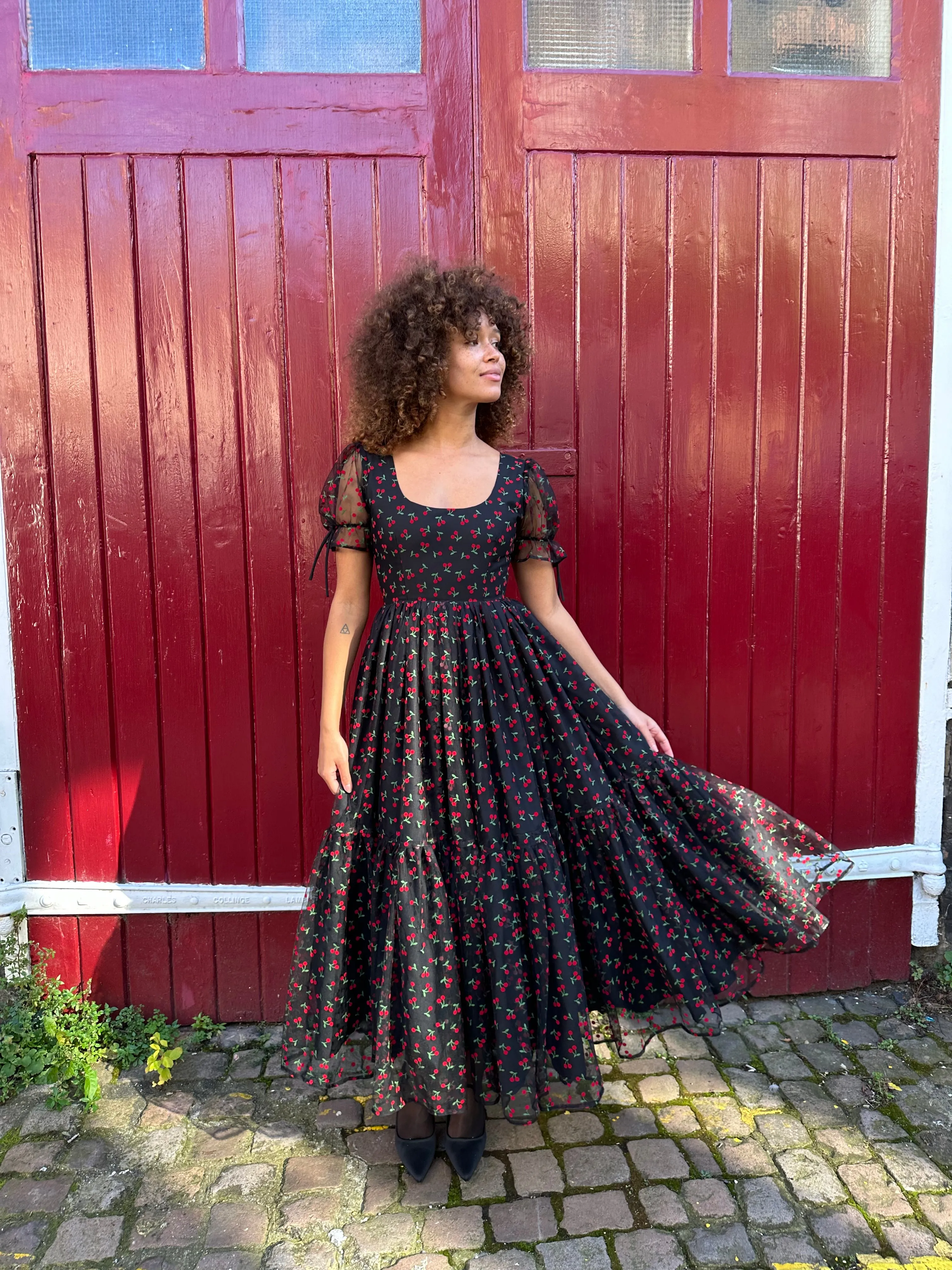 Whitney Midi Dress - Cherry sold by Molby the Label product image thumbnail 3