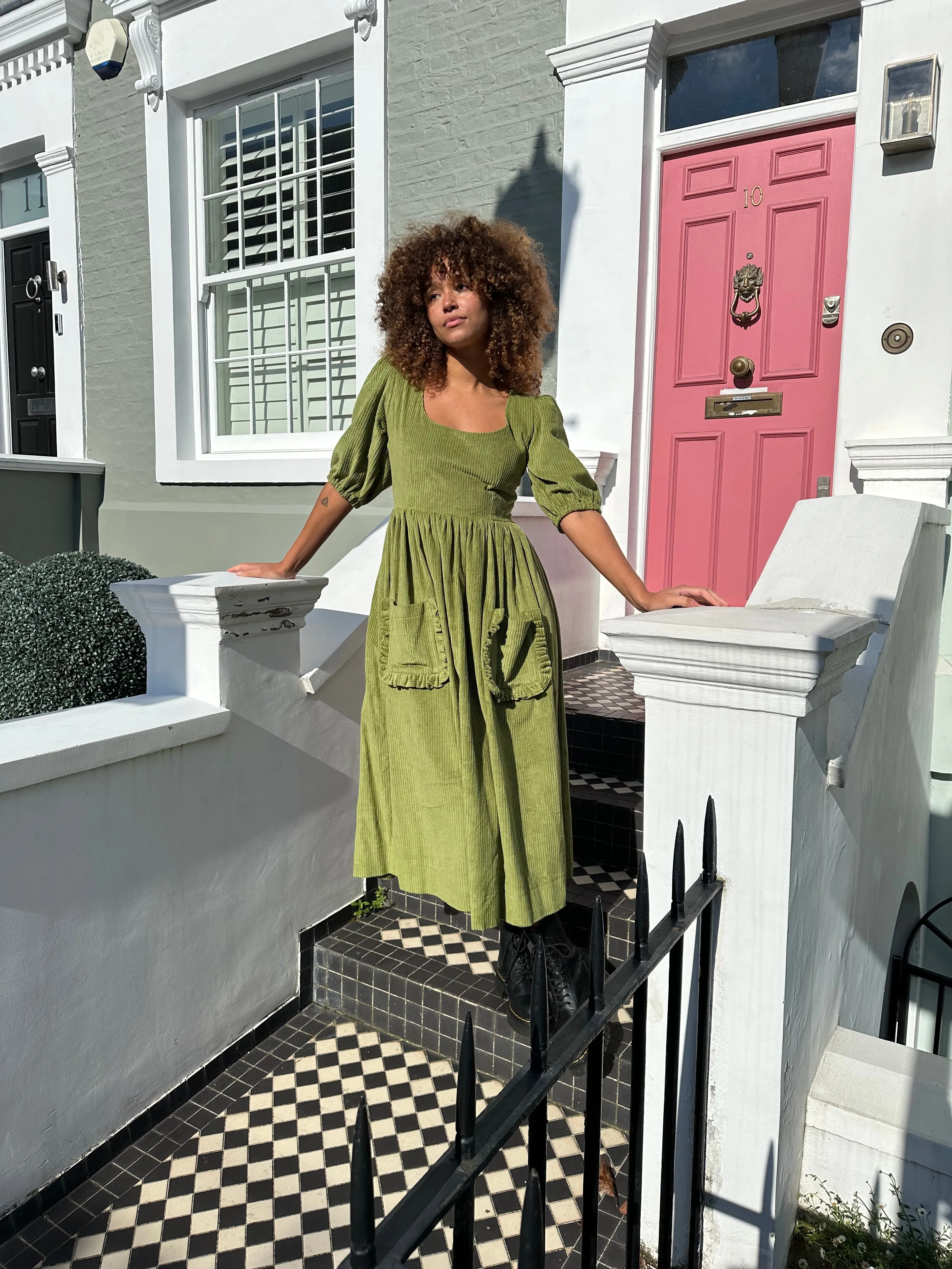 Minnie Dress - Olive Corduroy sold by Molby the Label product image thumbnail 3