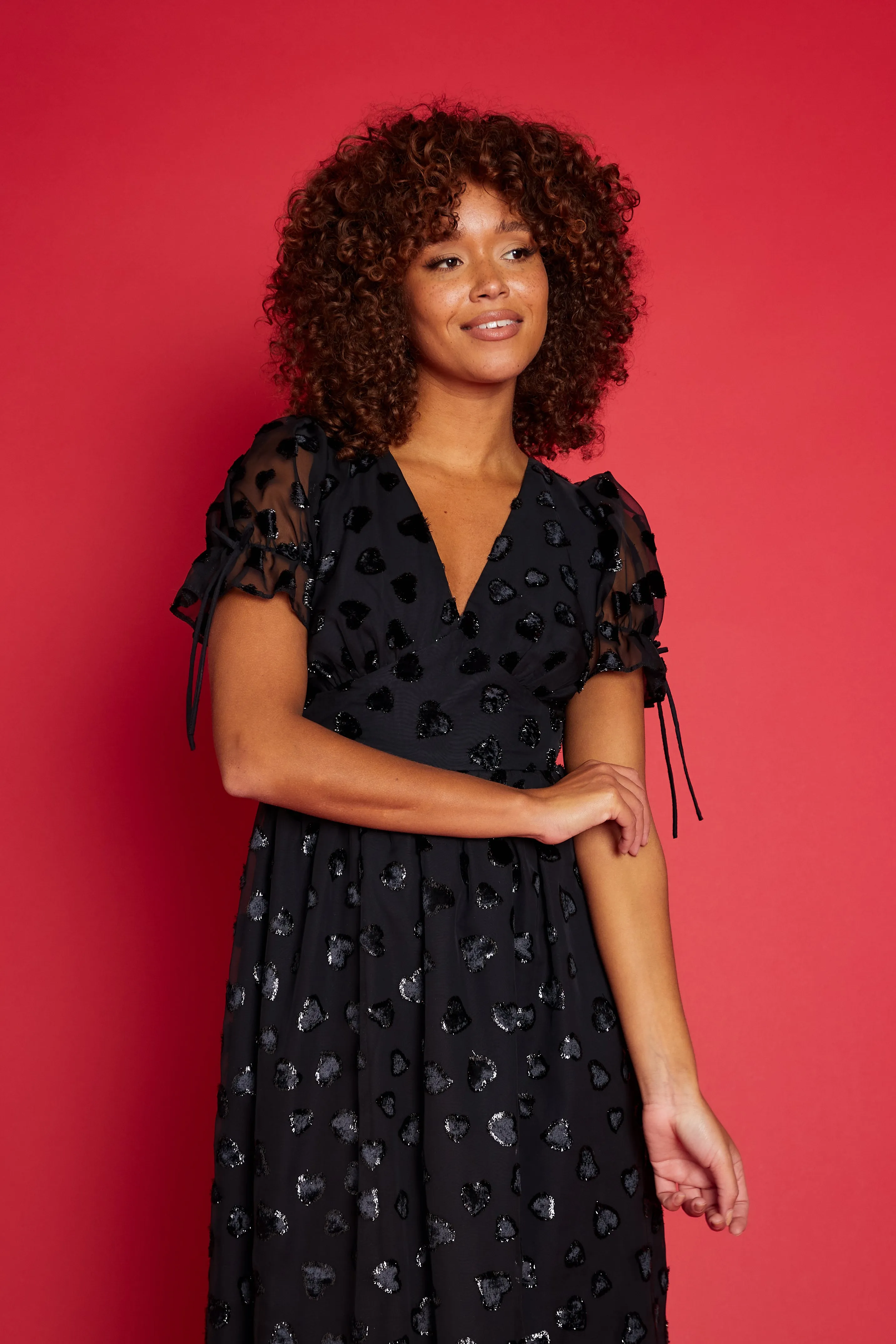 Paloma Dress - Black Heart sold by Molby the Label product image thumbnail 3