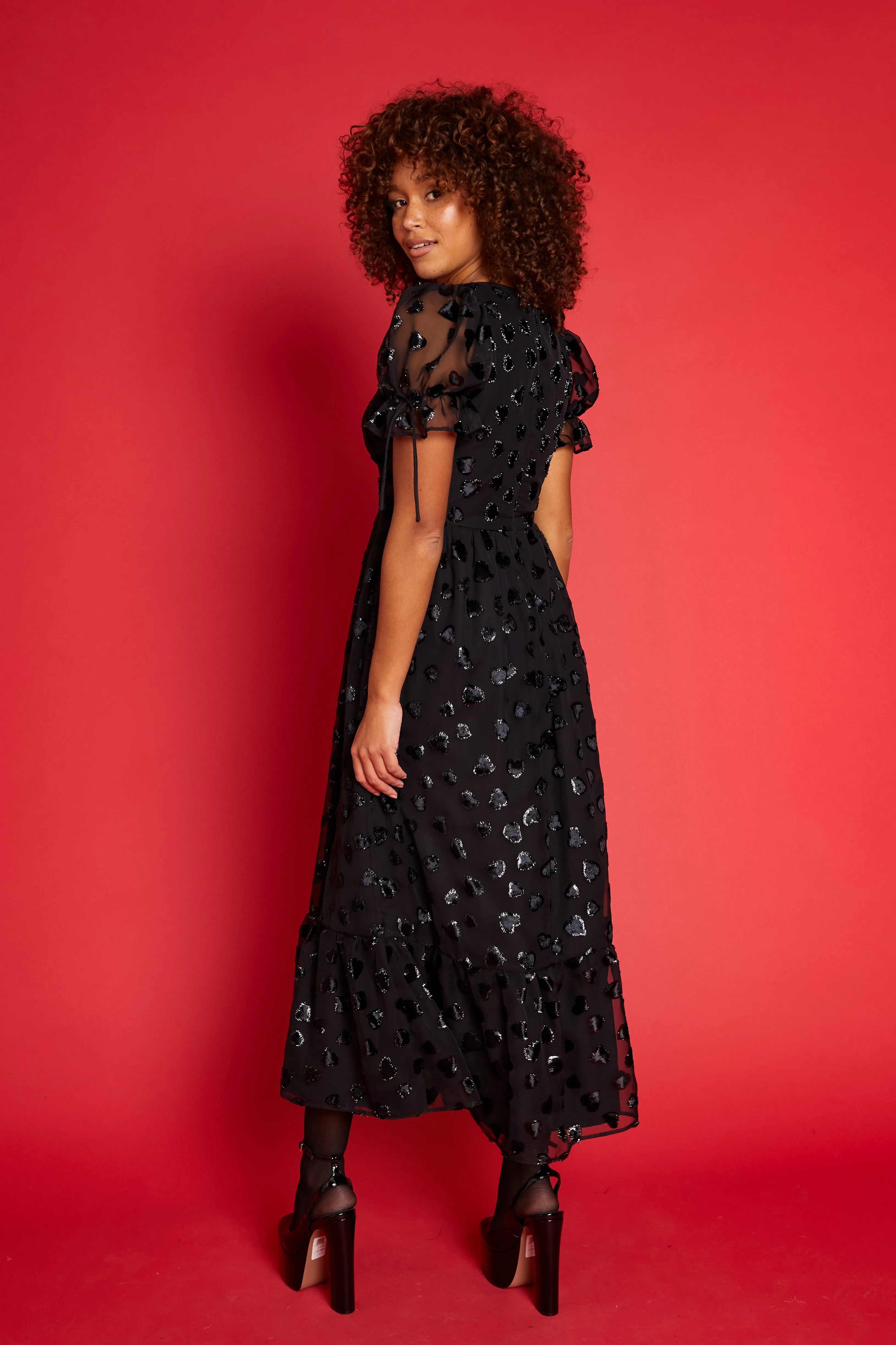 Paloma Dress - Black Heart sold by Molby the Label product image thumbnail 2