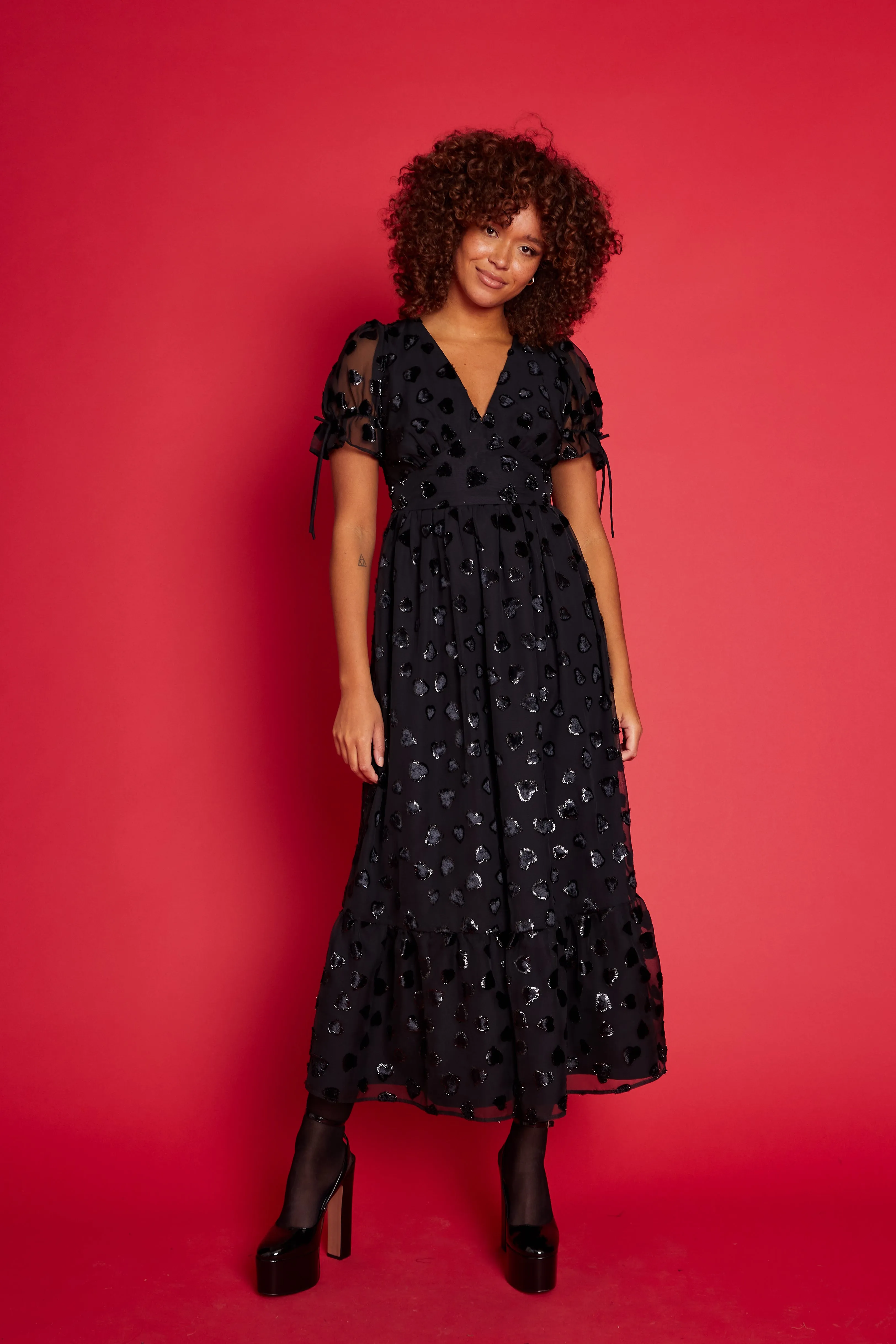 Paloma Dress - Black Heart sold by Molby the Label product image thumbnail 4