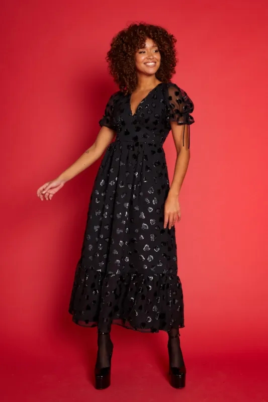 Paloma Dress - Black Heart sold by Molby the Label